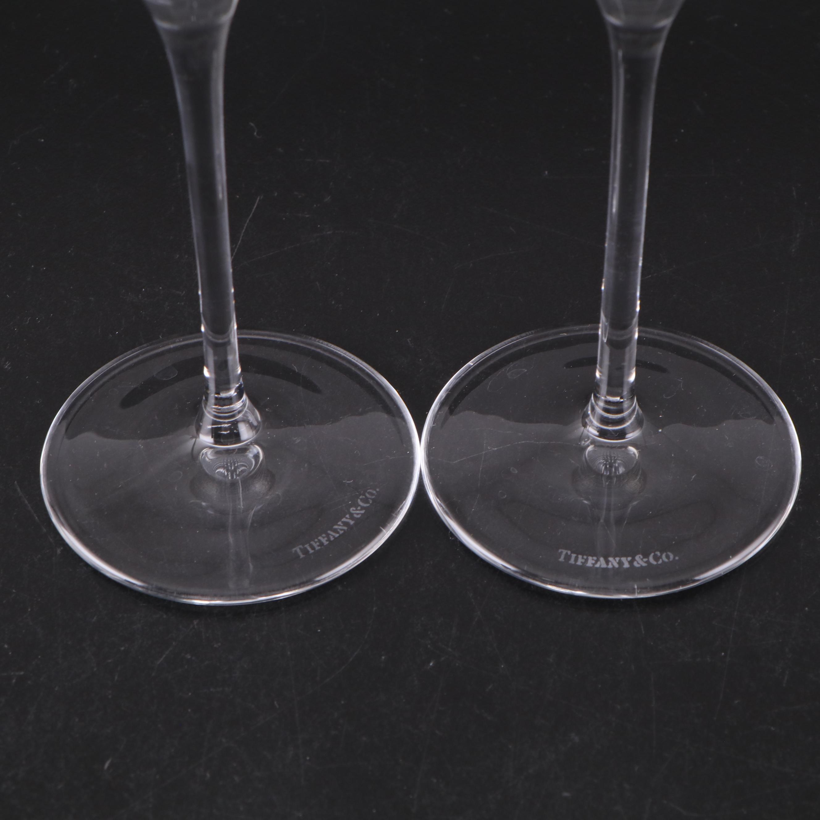 Tiffany & Co. "Classic Home Essentials" Crystal Champagne Flutes
