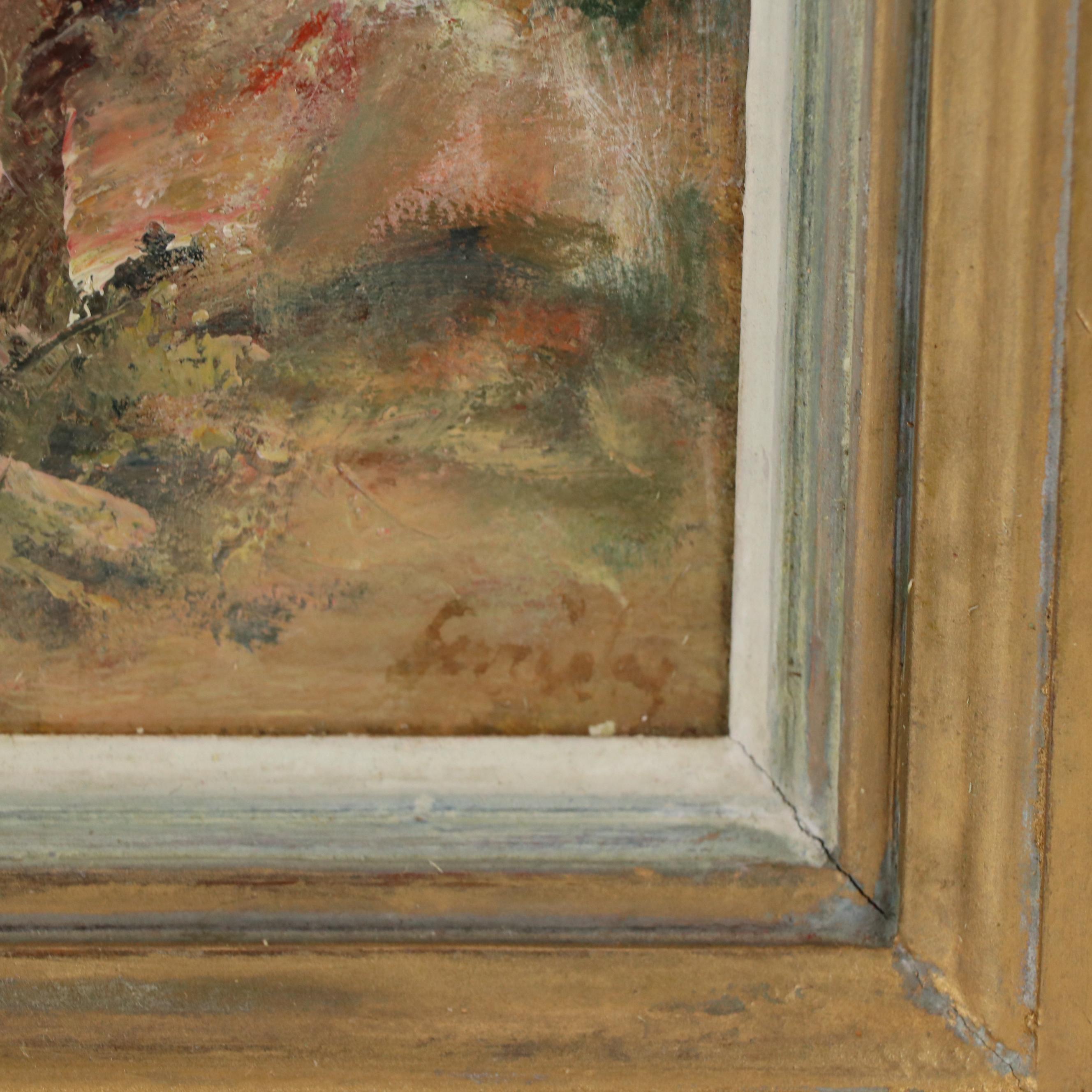 Impressionist Oil Portrait Painting of a Child