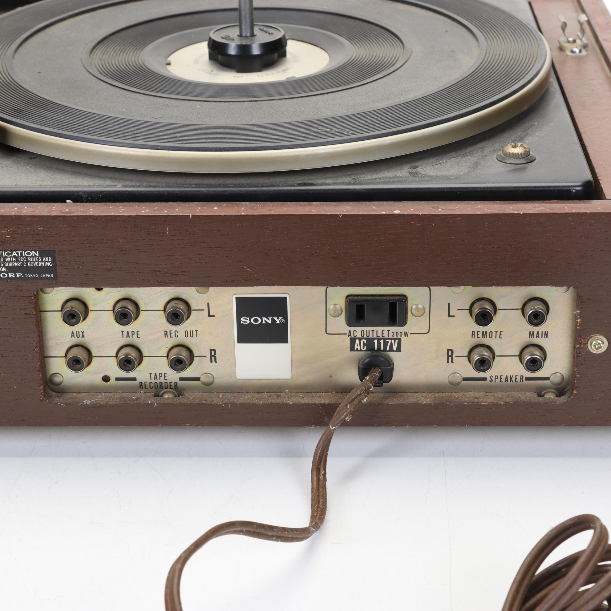 Sony HP-188 Record Player and AM/FM Radio, Late 20th Century
