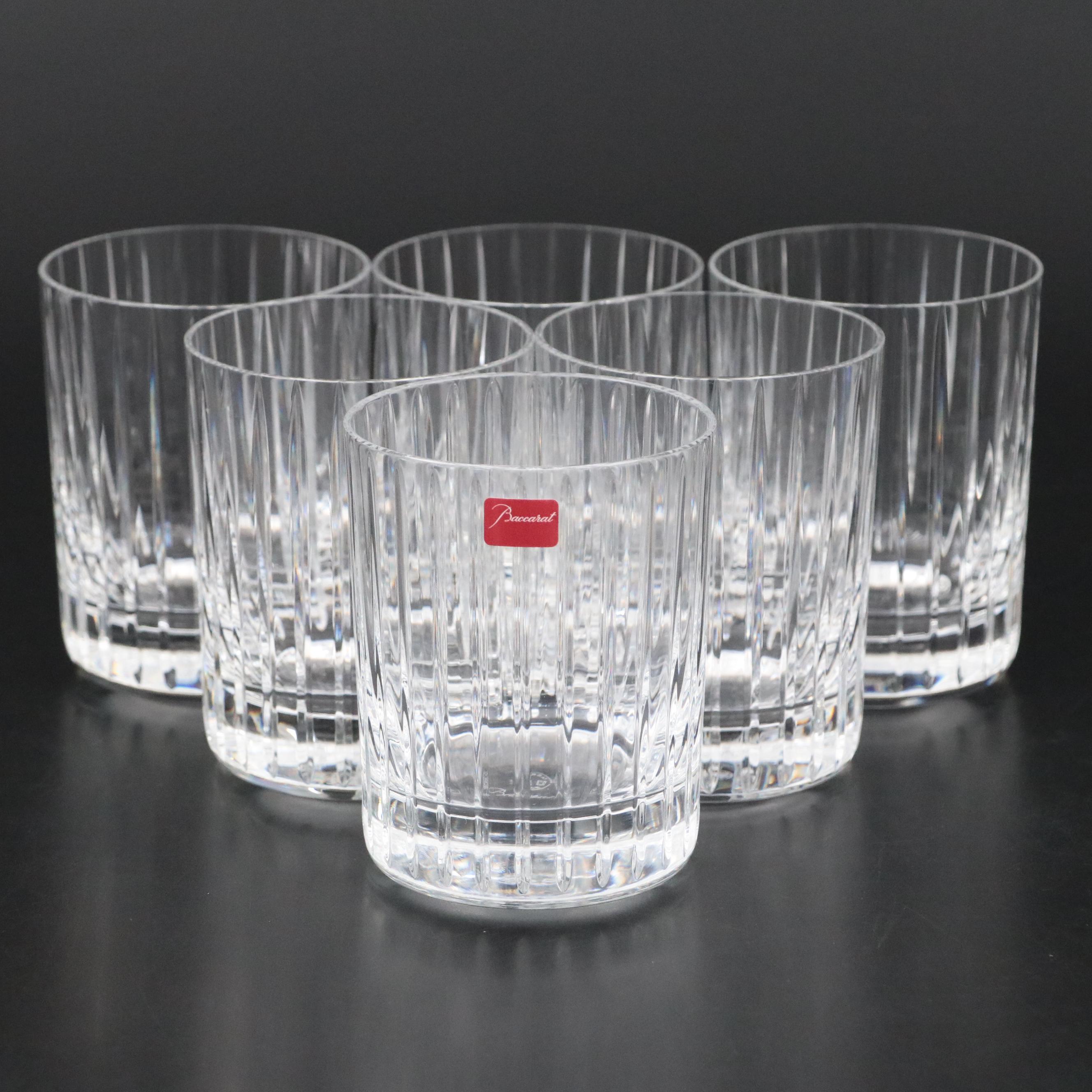 Baccarat "Harmonie" Crystal Double Old Fashioned Glasses, Late 20th C.