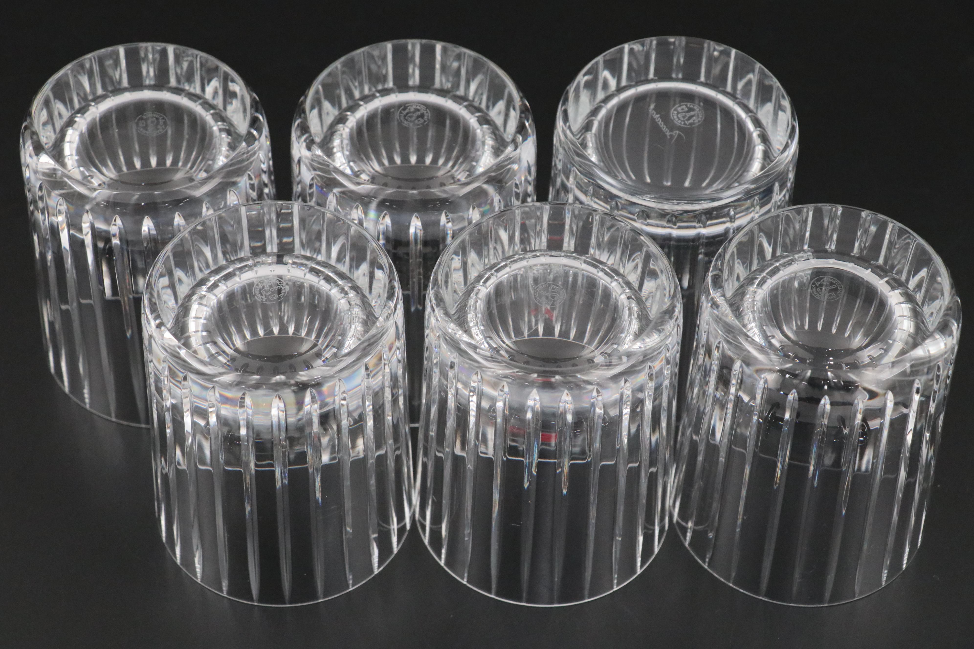 Baccarat "Harmonie" Crystal Double Old Fashioned Glasses, Late 20th C.