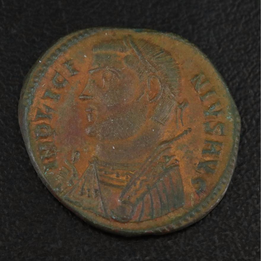 Ancient Roman Imperial Follis Coin of Licinius I, ca. 310 A.D.