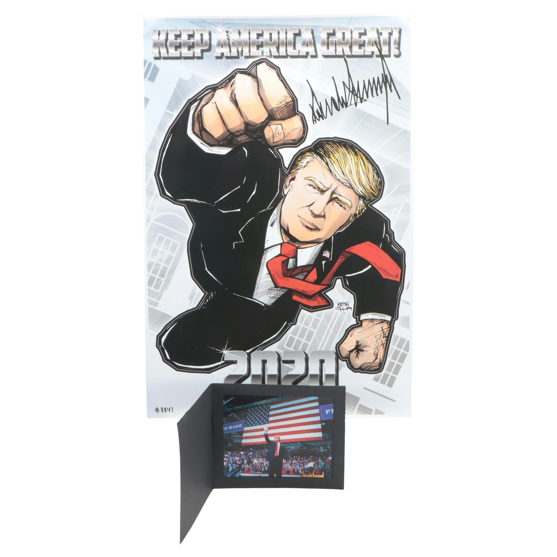 Donald Trump "Keep America Great" Poster with Political Campaign Print