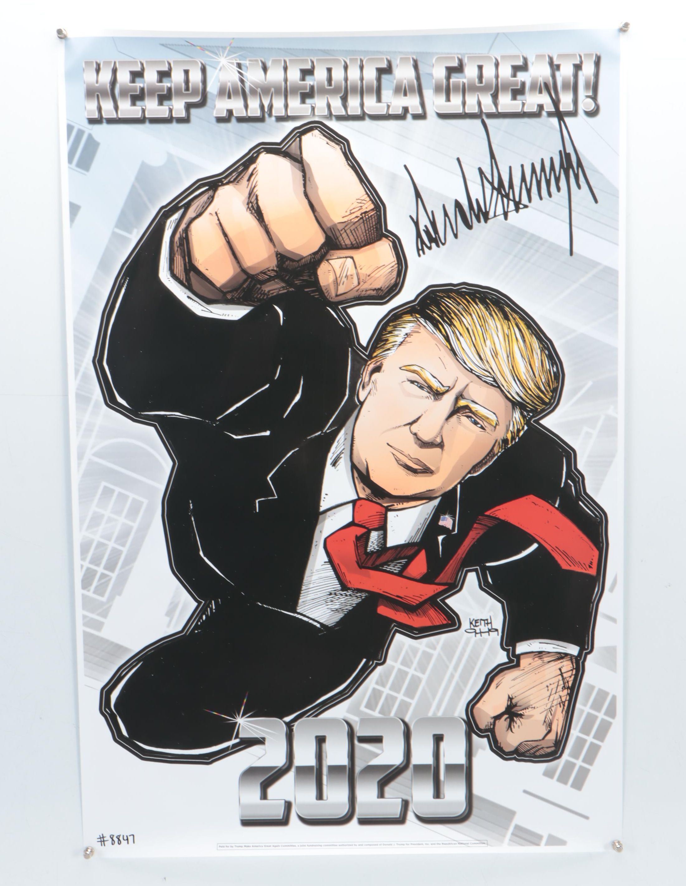 Donald Trump "Keep America Great" Poster with Political Campaign Print