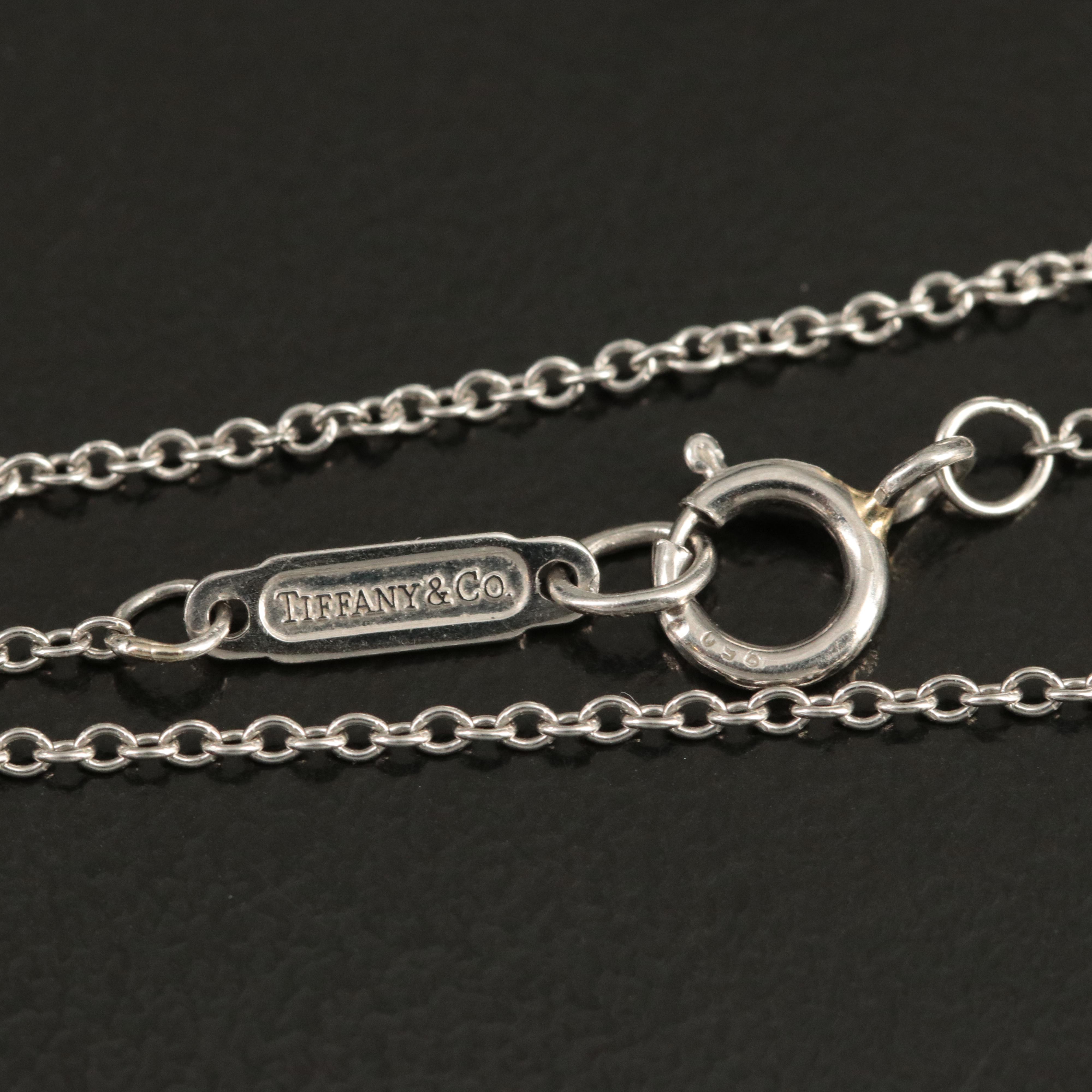 Tiffany & Co. Platinum 0.64 CTW Diamond Anchor Necklace