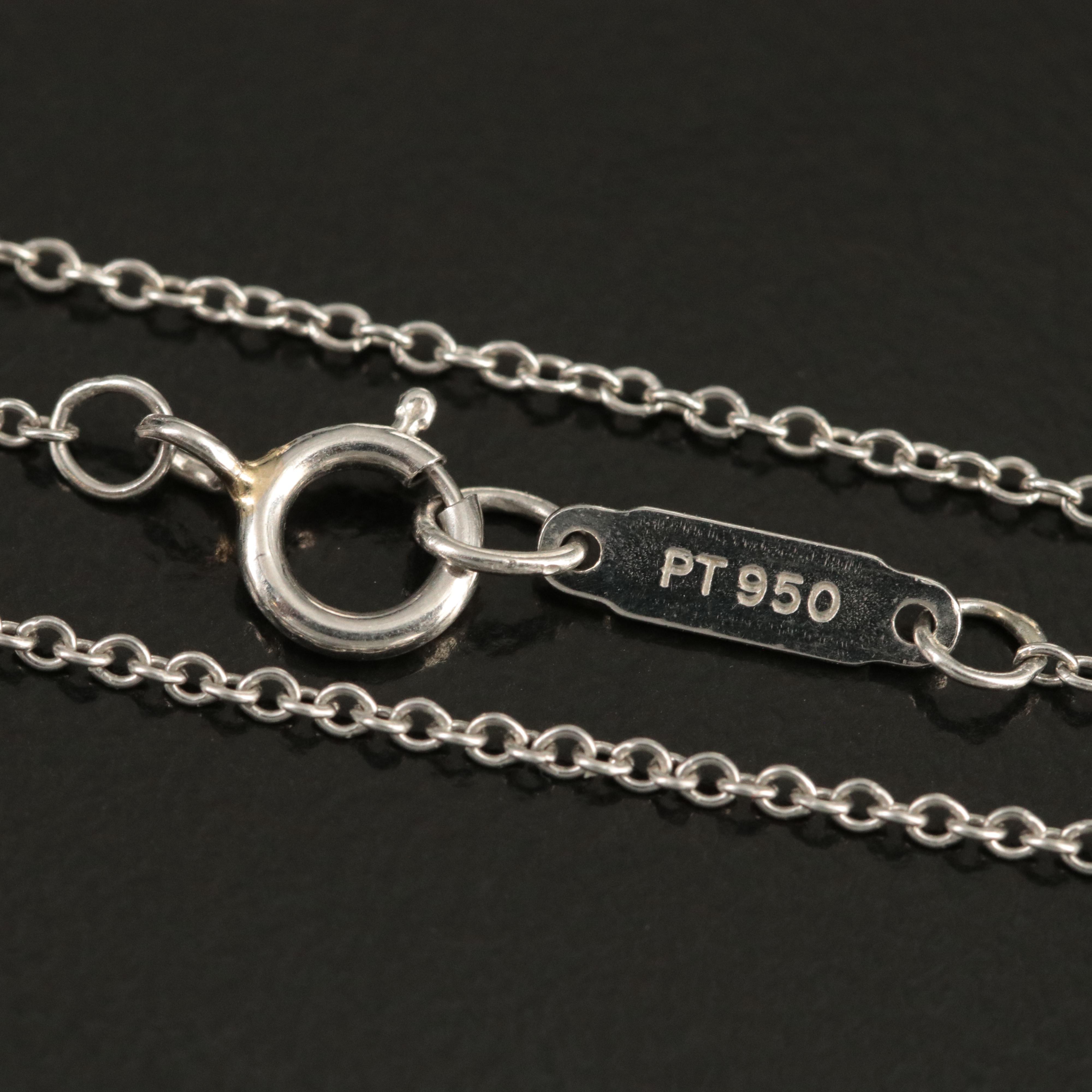 Tiffany & Co. Platinum 0.64 CTW Diamond Anchor Necklace