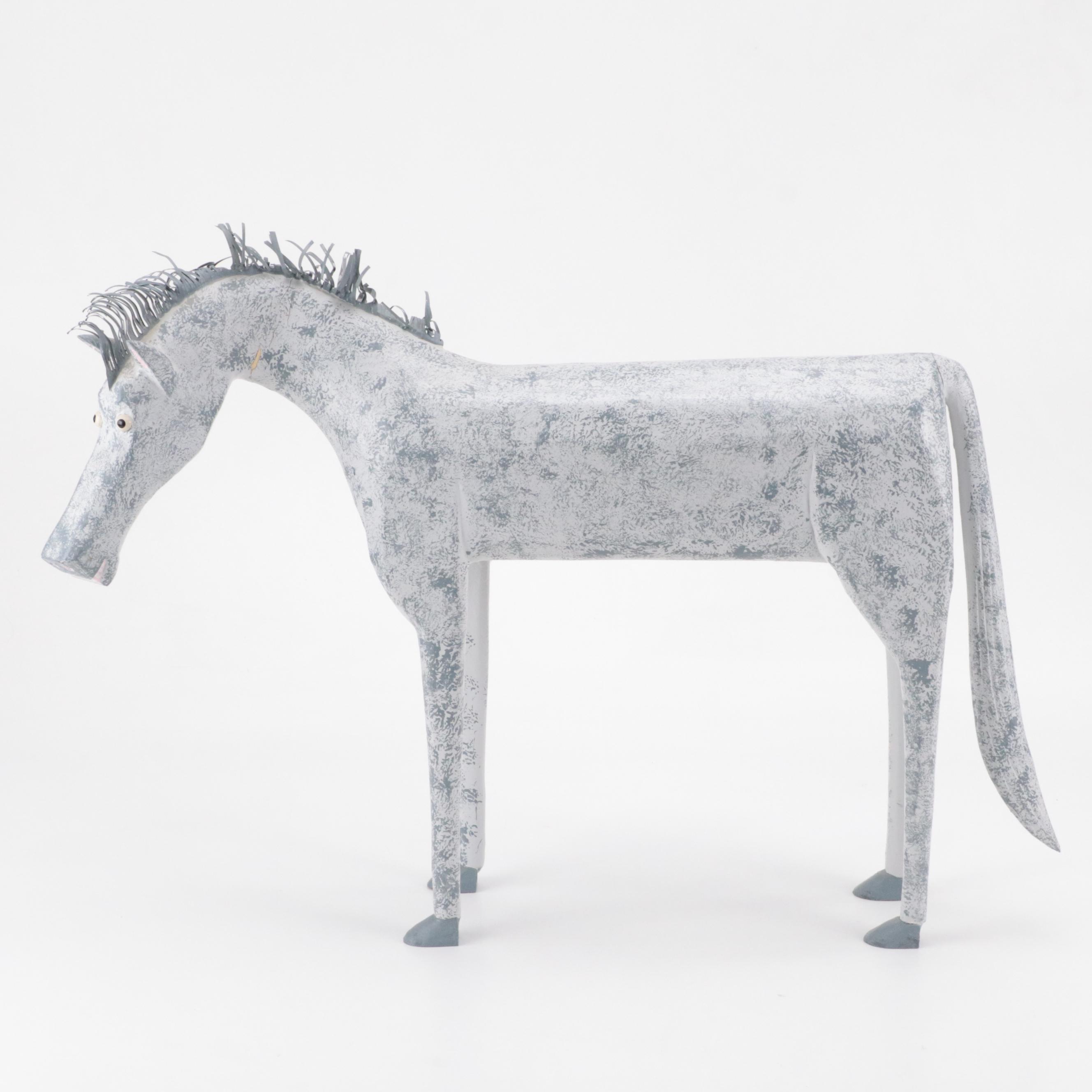 Lonnie and Twyla Money American Folk Art Carved and Painted Wooden Horse