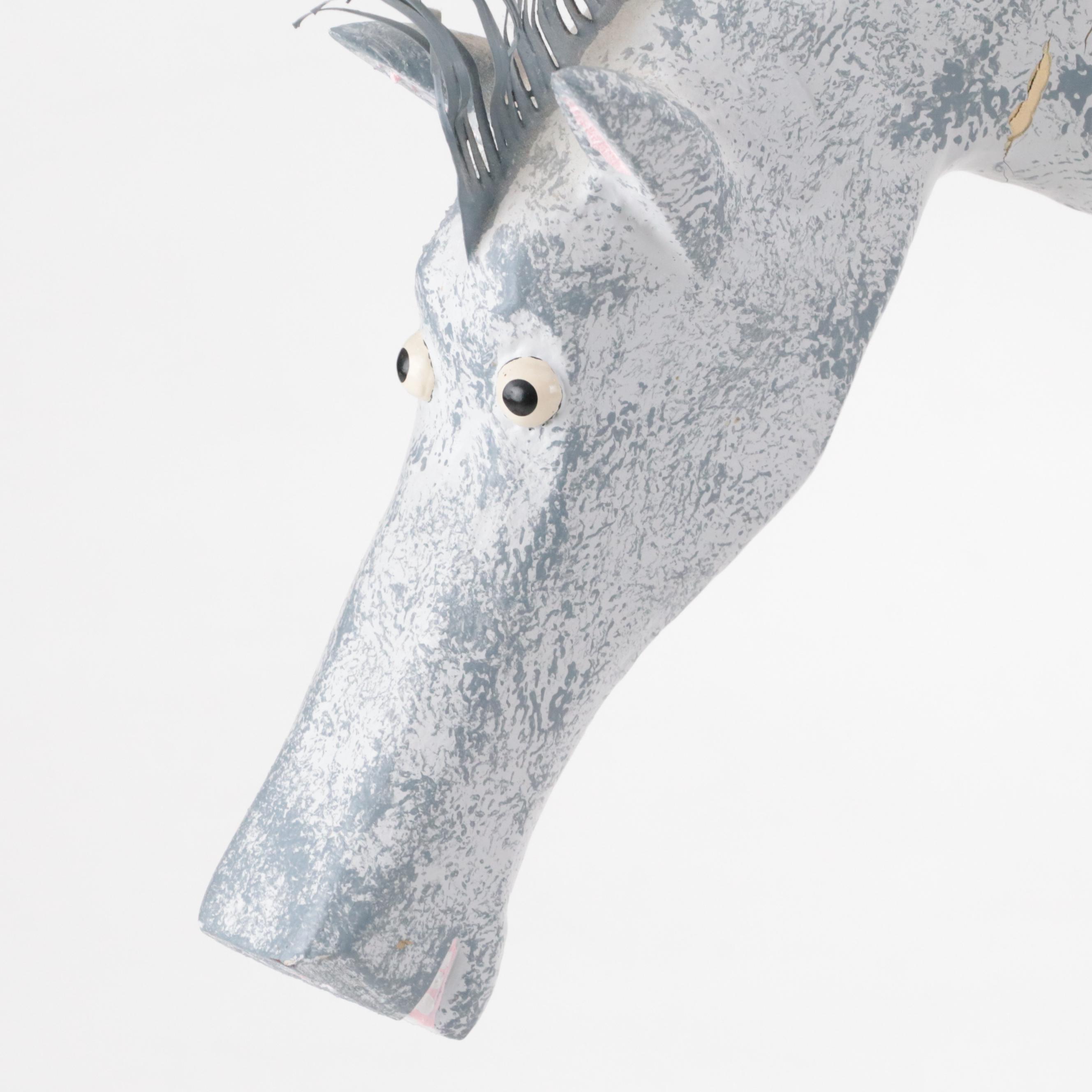 Lonnie and Twyla Money American Folk Art Carved and Painted Wooden Horse