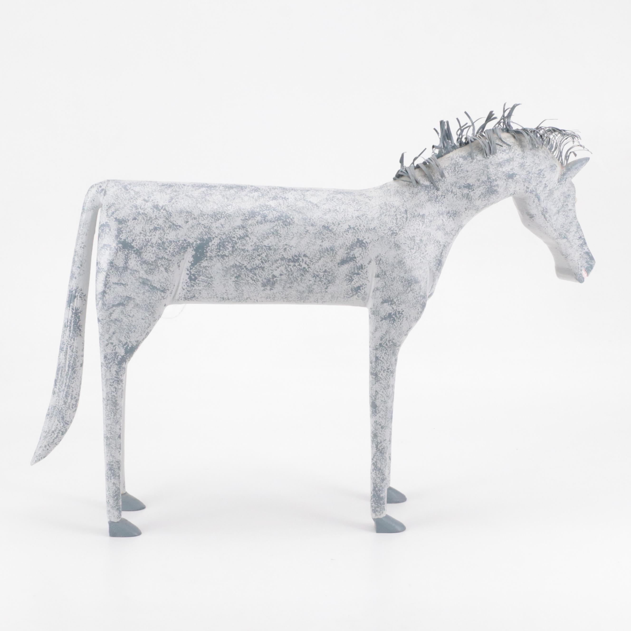 Lonnie and Twyla Money American Folk Art Carved and Painted Wooden Horse