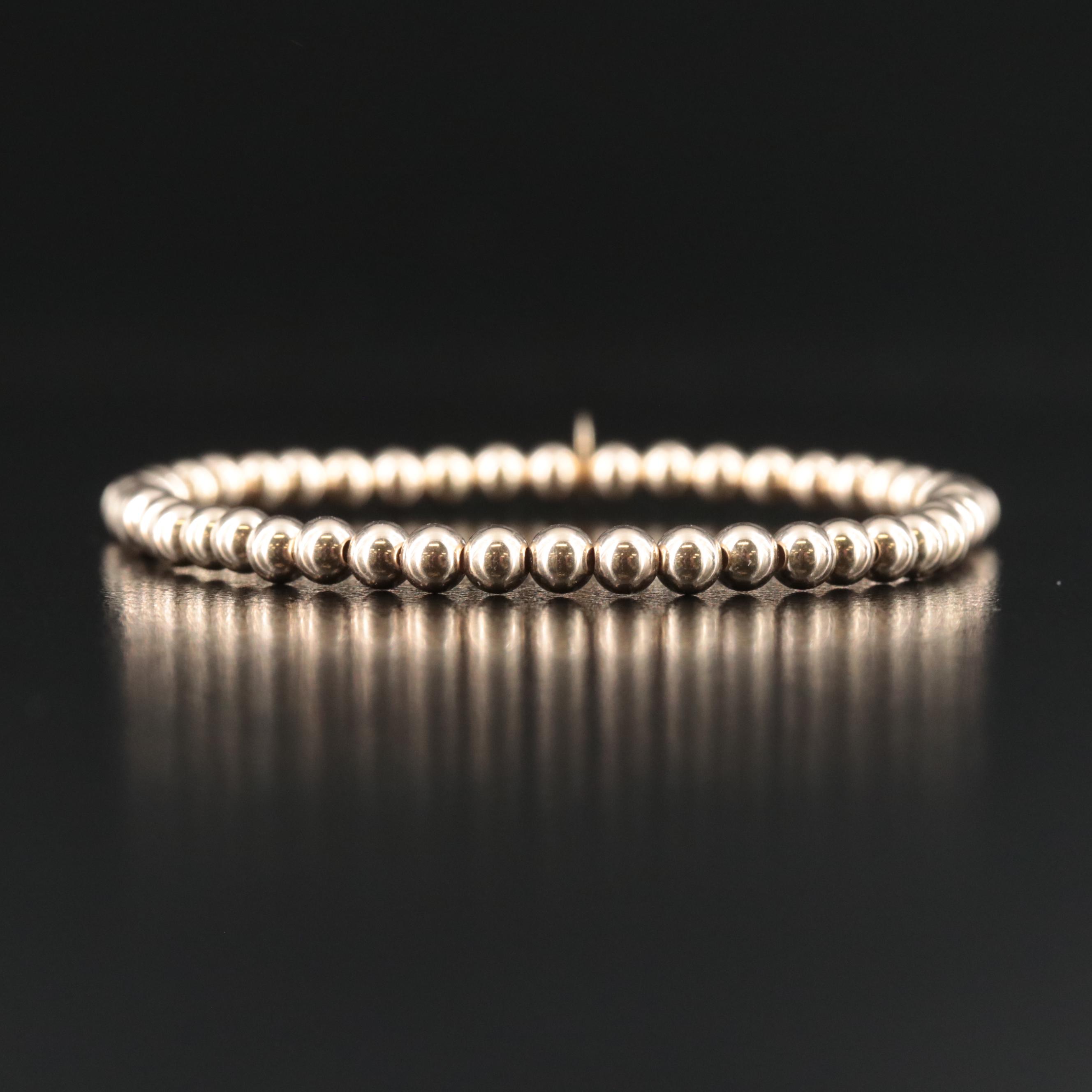 14K Beaded Expandable Bracelet