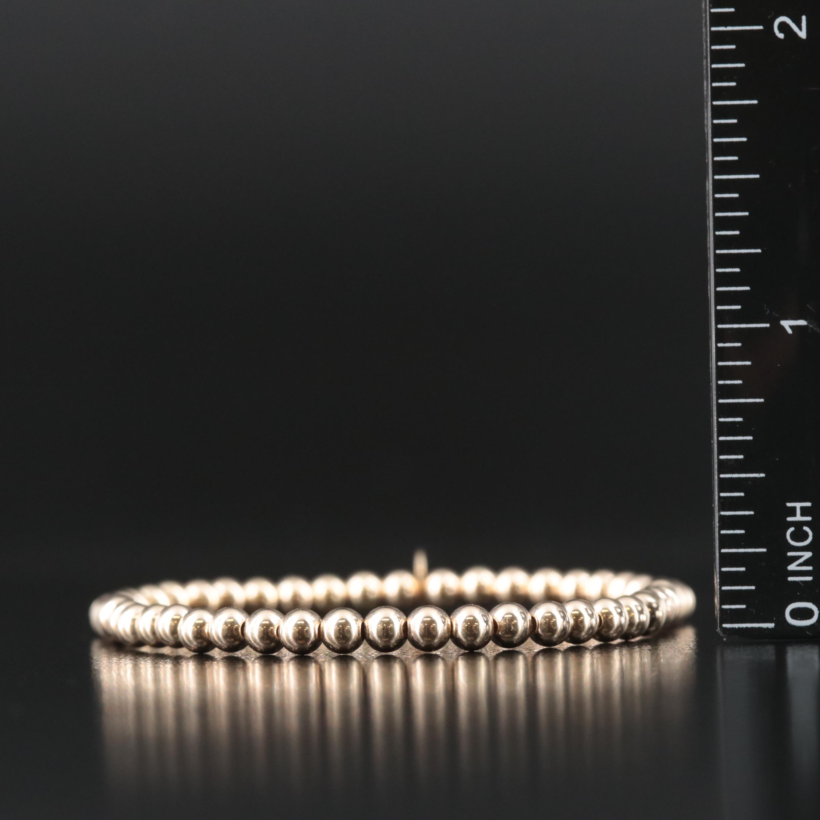 14K Beaded Expandable Bracelet