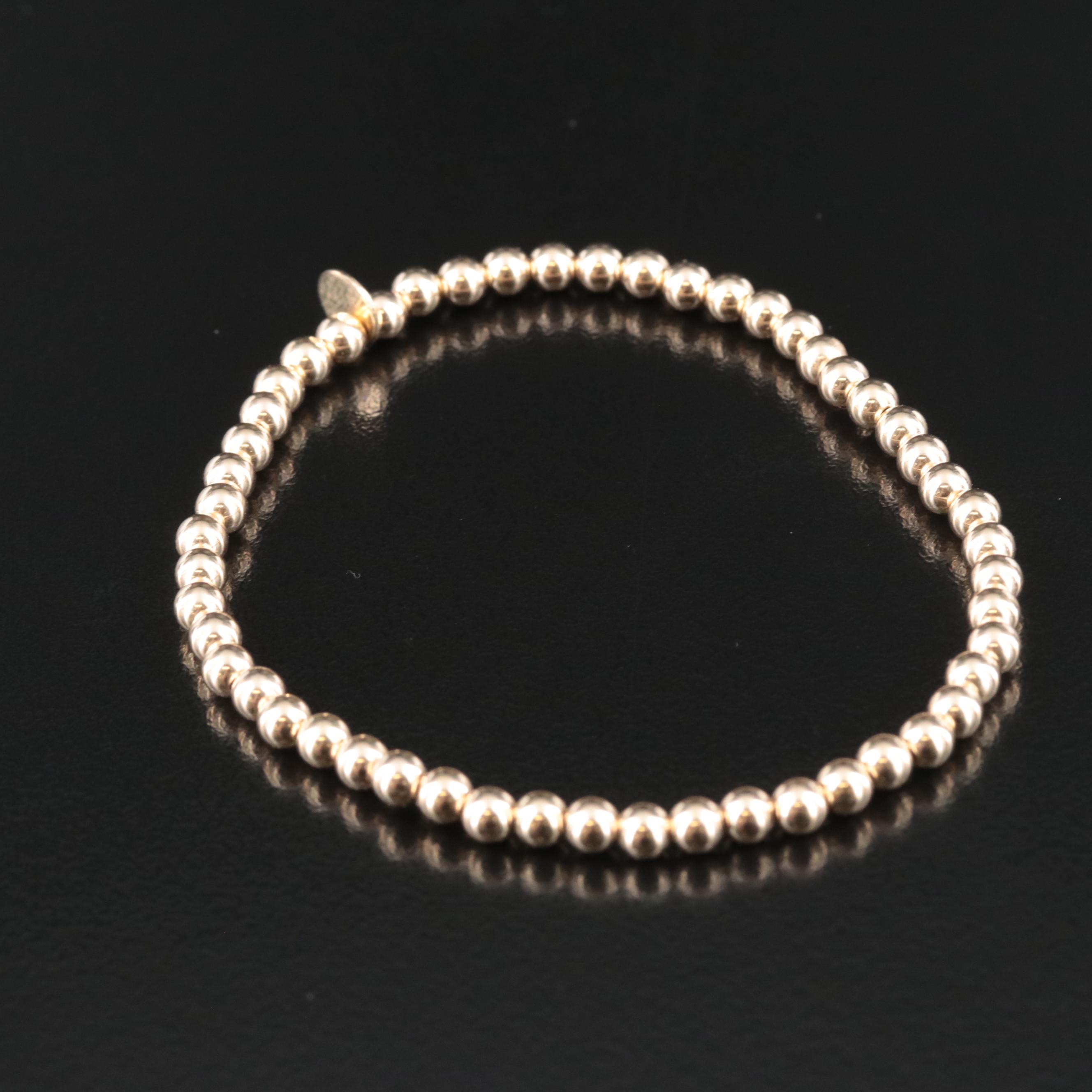 14K Beaded Expandable Bracelet