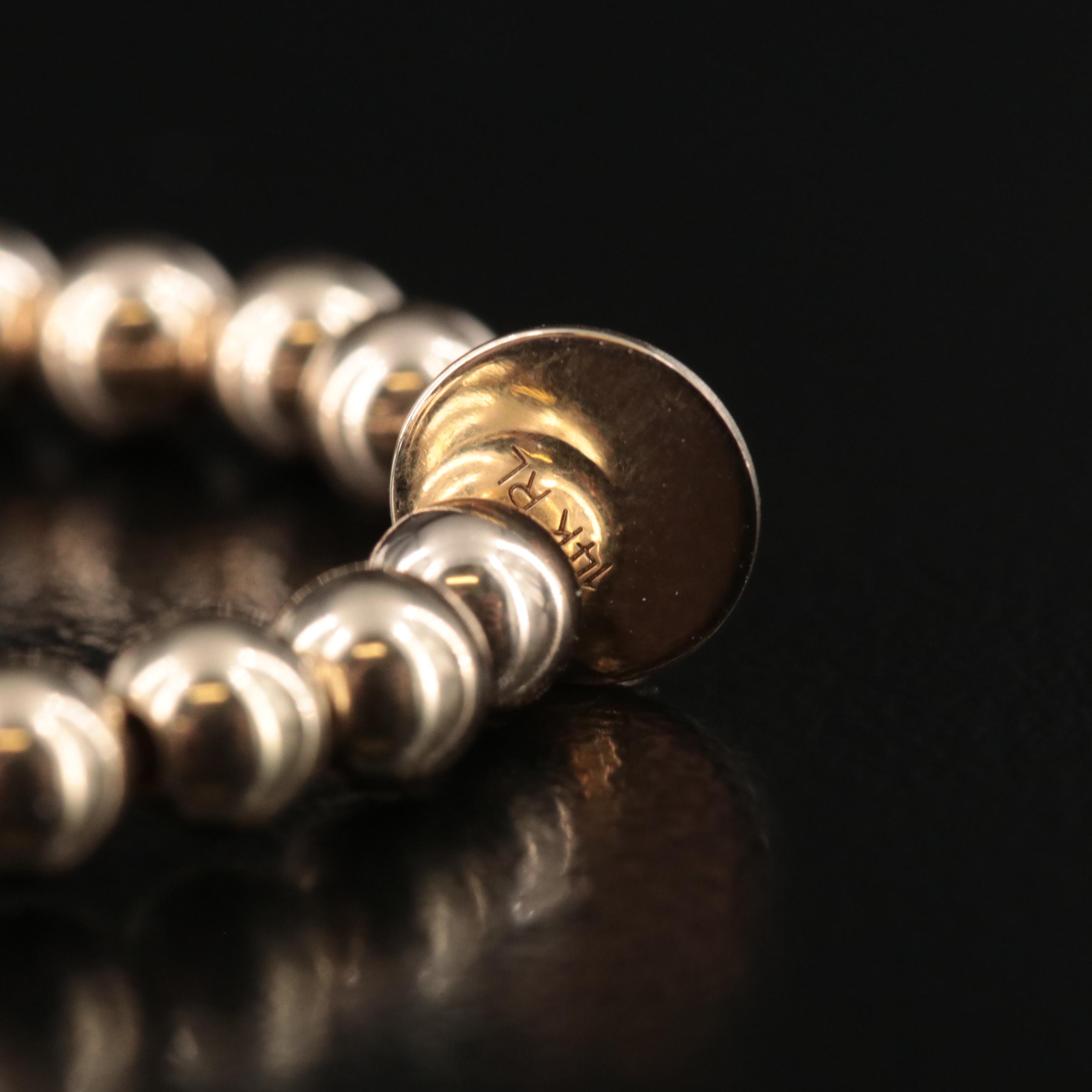 14K Beaded Expandable Bracelet