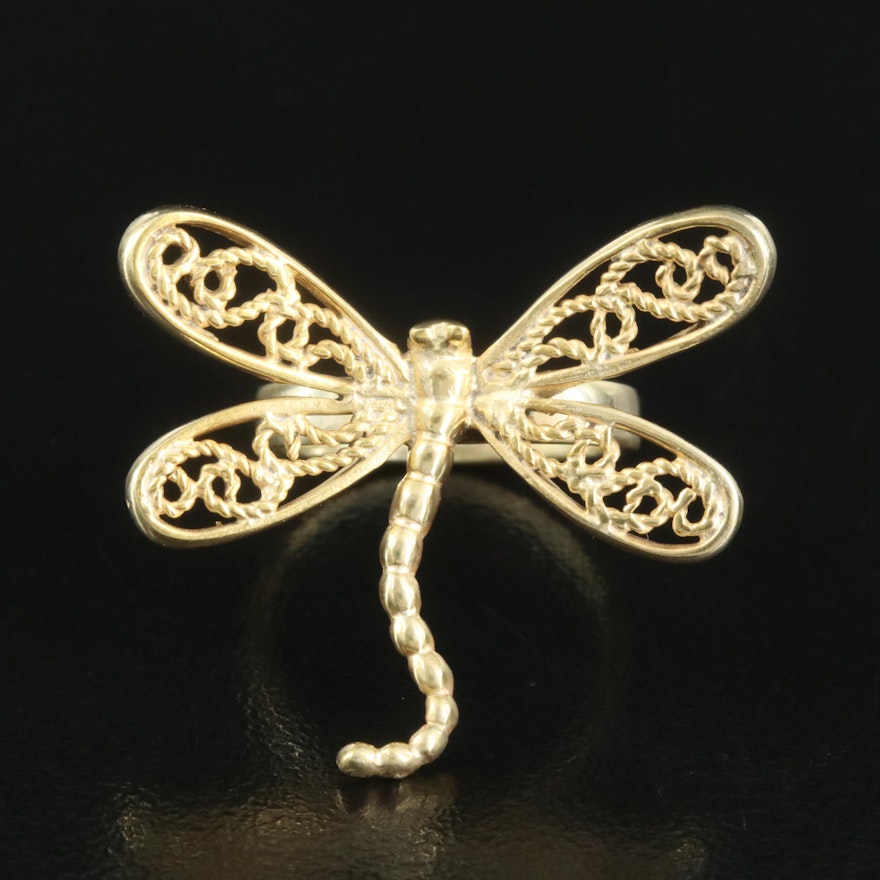 Sterling Dragonfly Ring