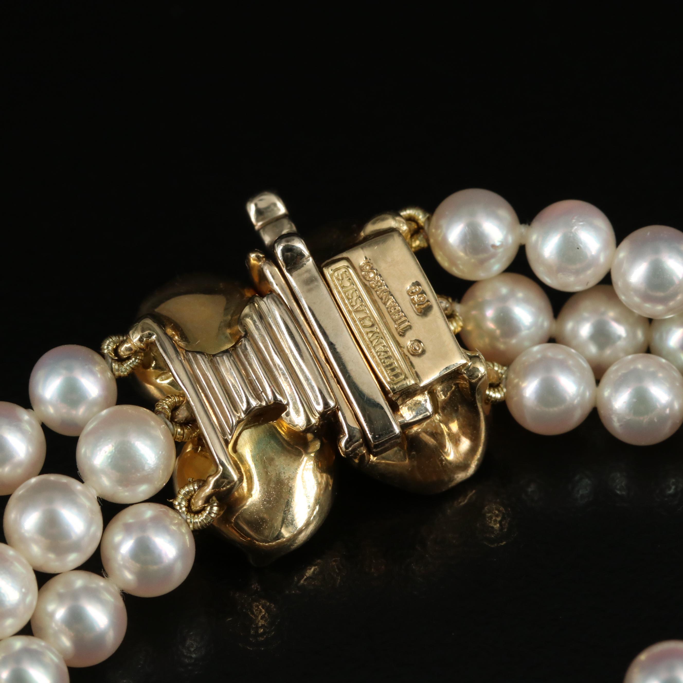 Tiffany & Co. "Tiffany Classics" 18K Diamond and Pearl Dogwood Bracelet