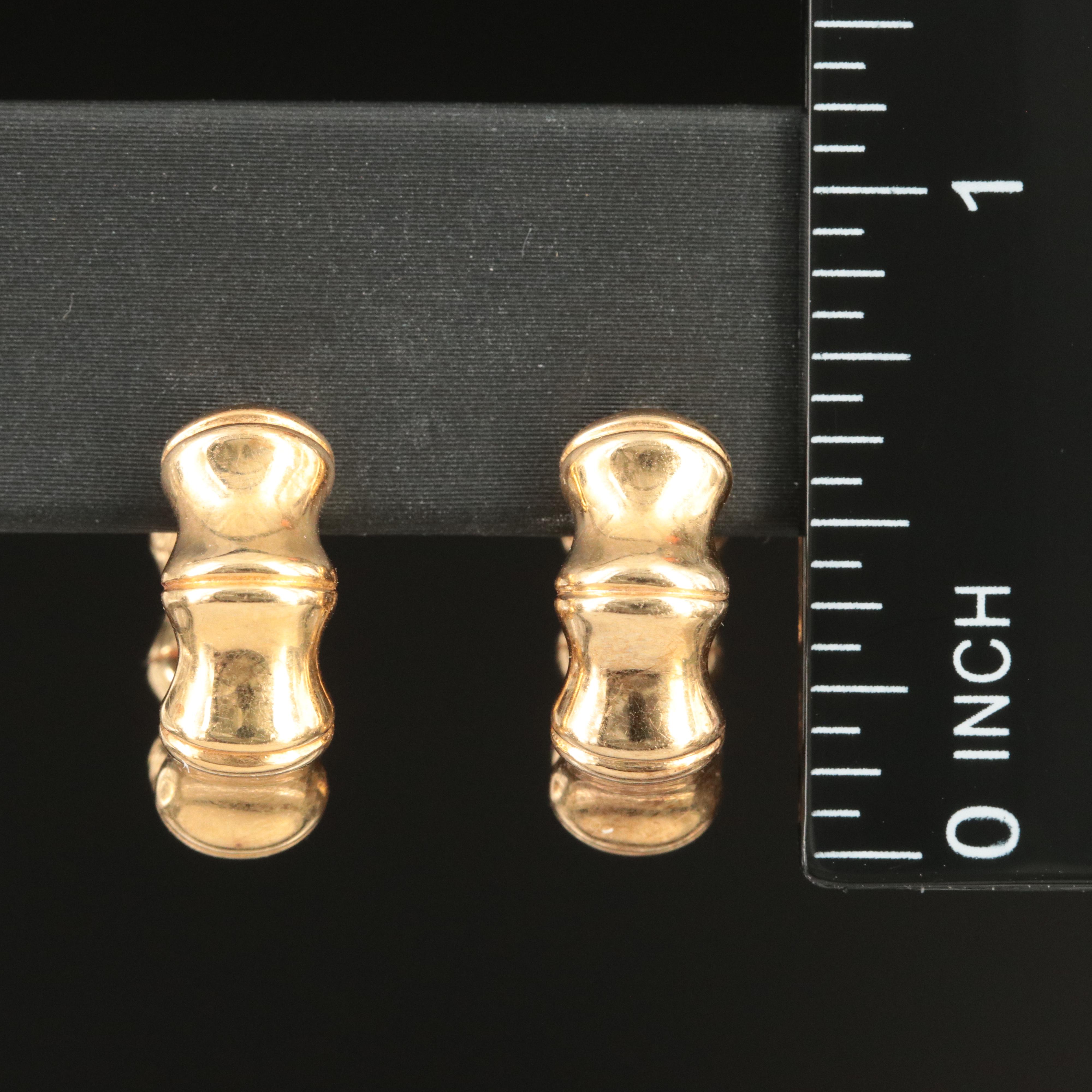 Gucci 18K Bamboo Hoop Earrings