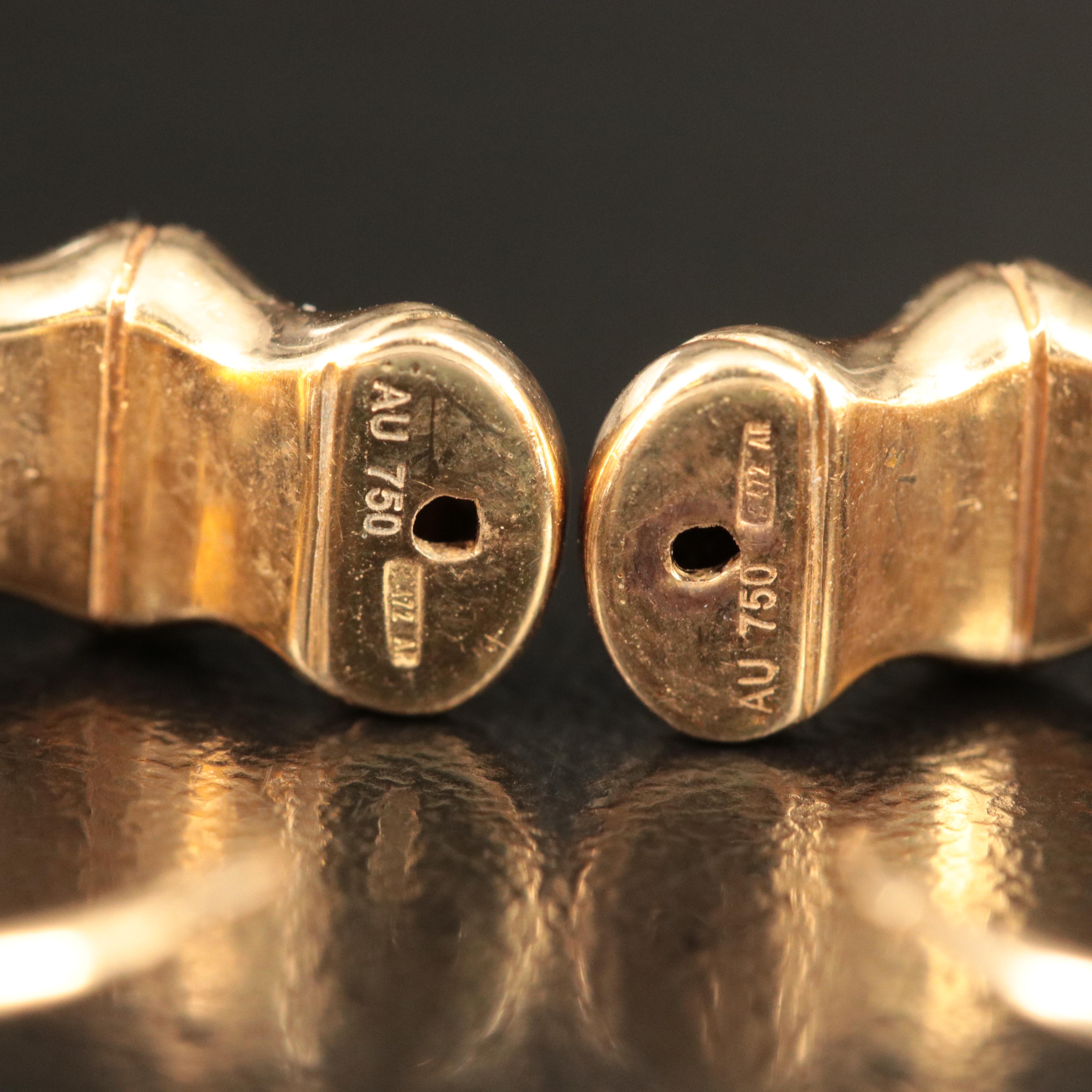 Gucci 18K Bamboo Hoop Earrings