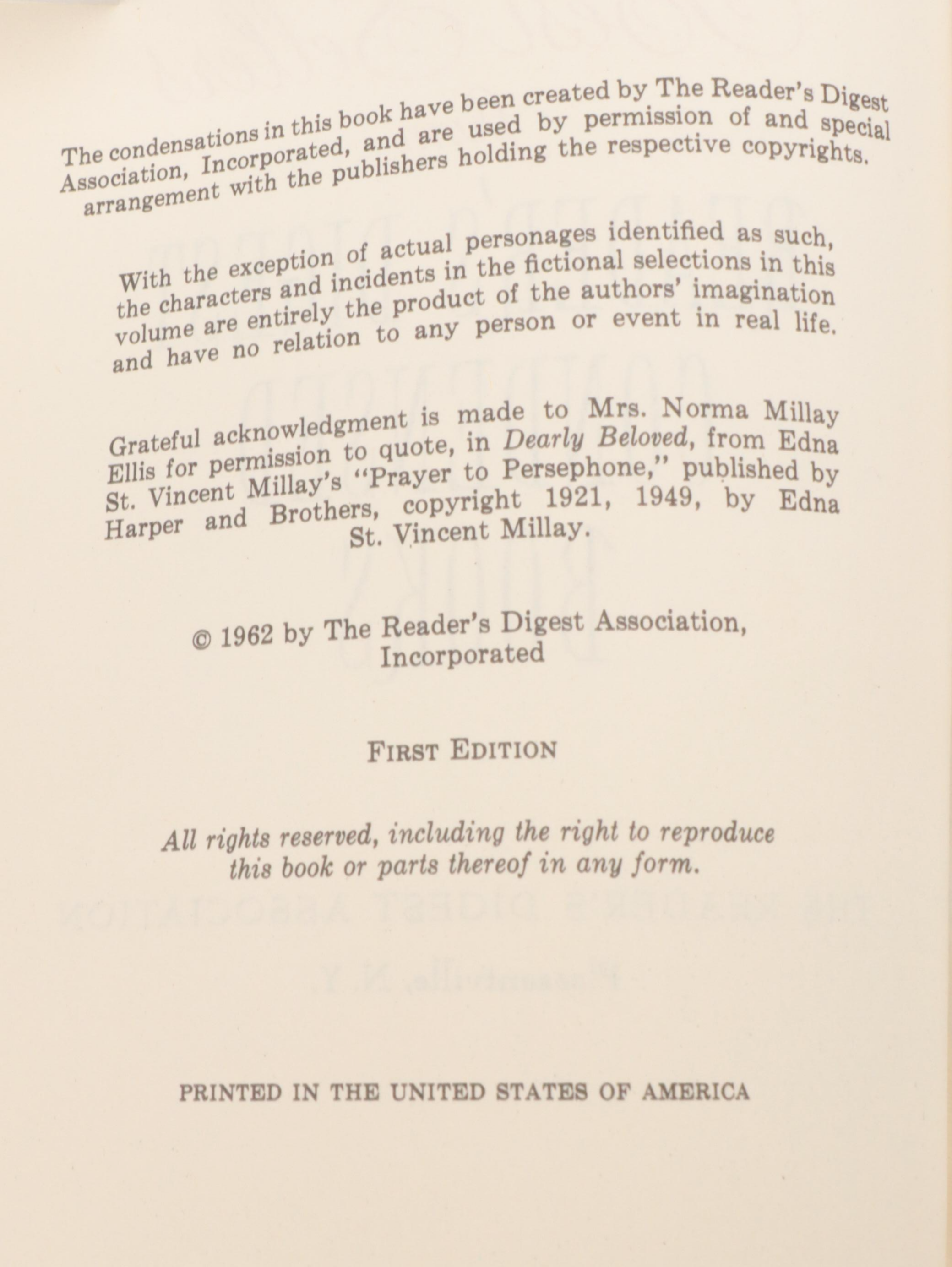 Reader's Digest Condensed Books, 1950s–1980s