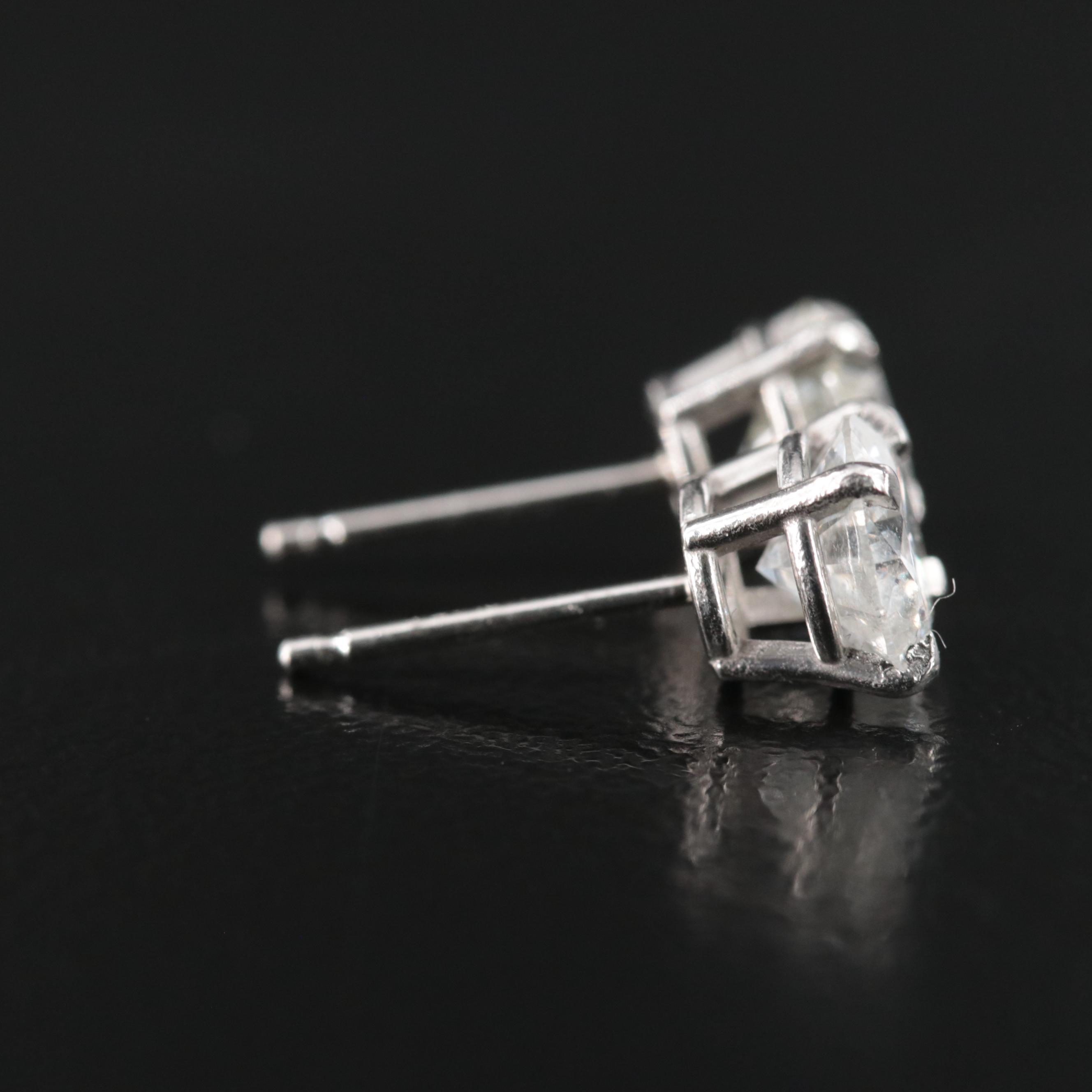 Platinum 1.50 CTW Diamond Stud Earrings