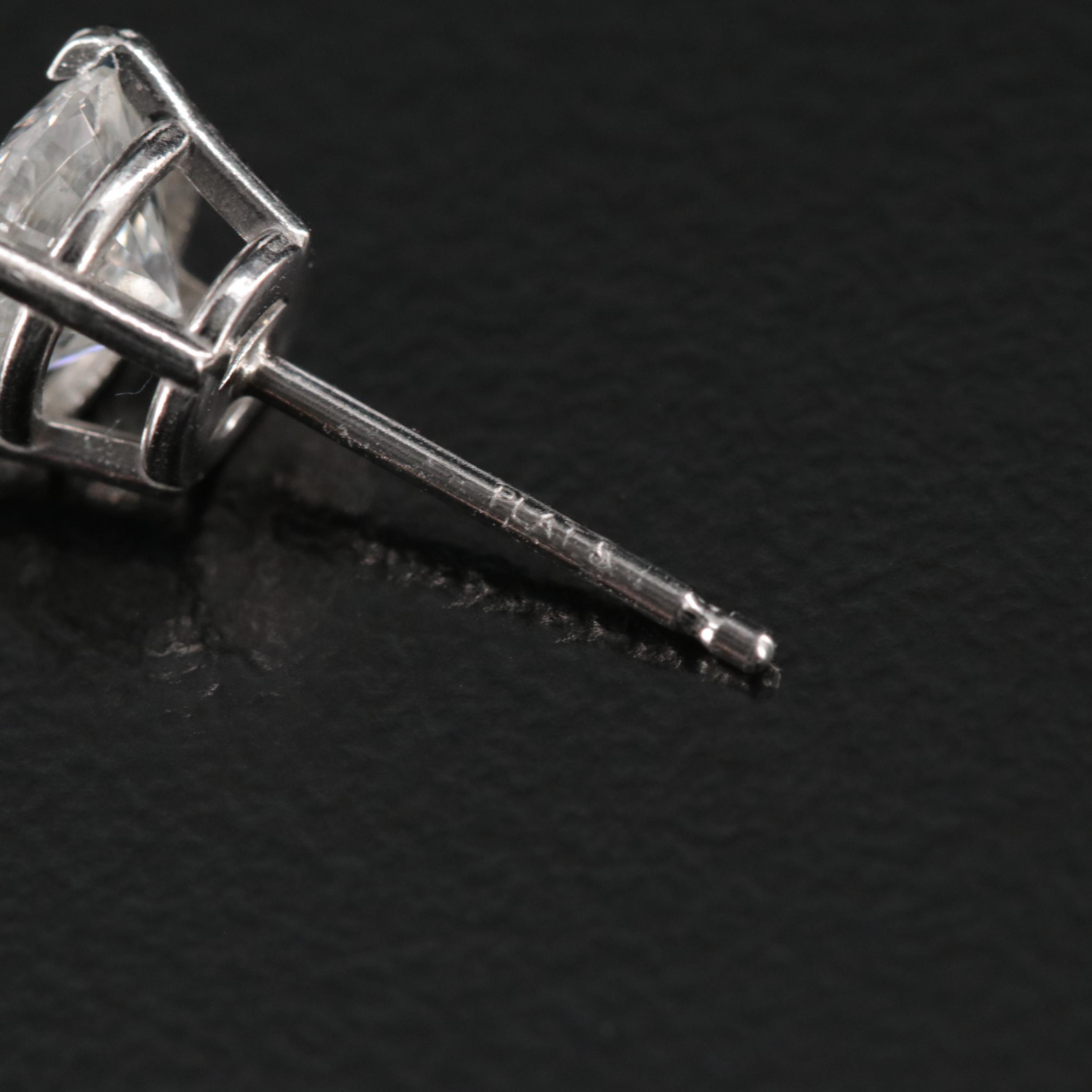 Platinum 1.50 CTW Diamond Stud Earrings