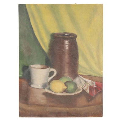 Still Life Oil Painting, Mid-20th Century