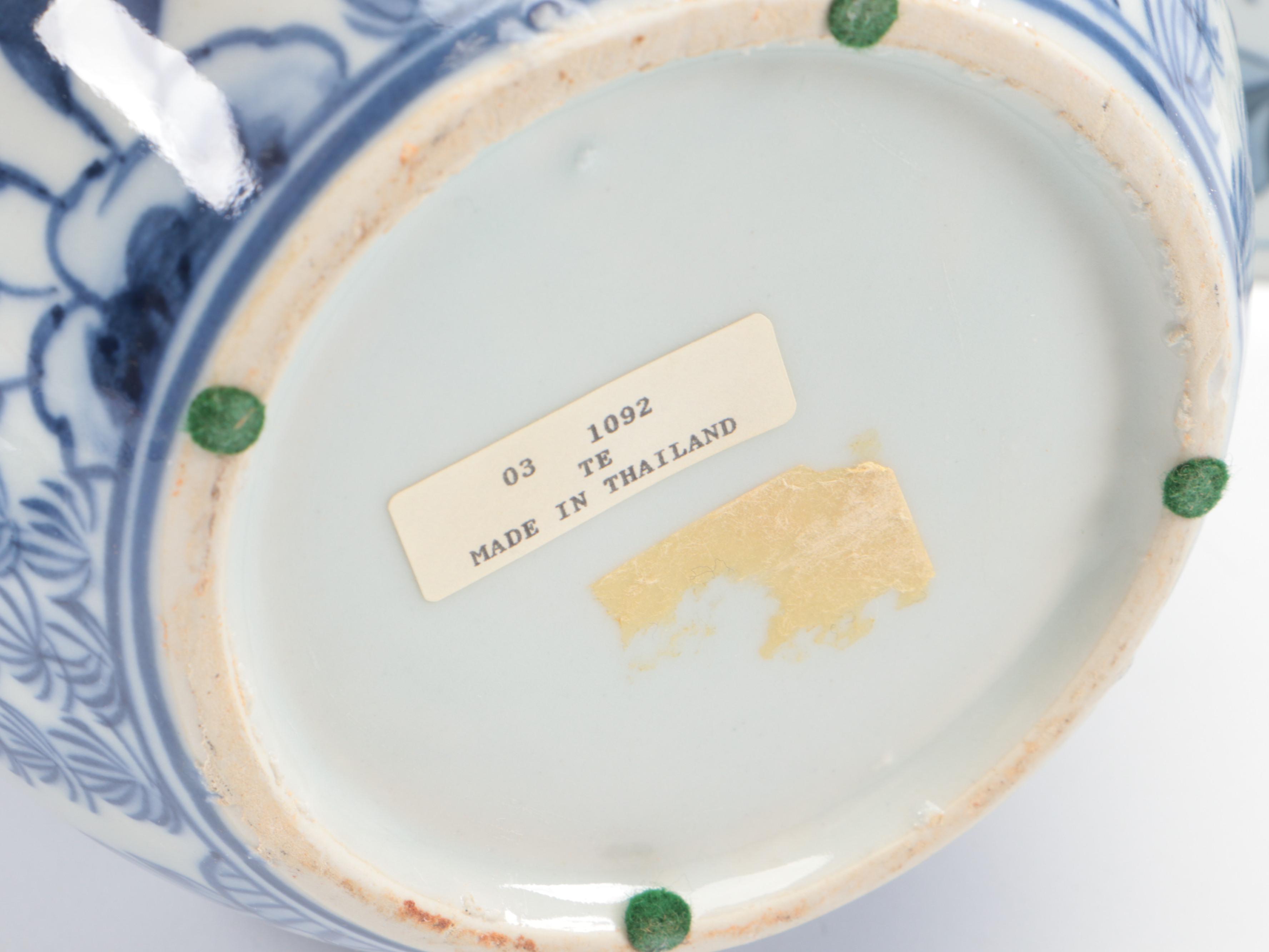 Ringtons Limited Tea Merchants and More Blue and White Ceramic Lidded Canisters