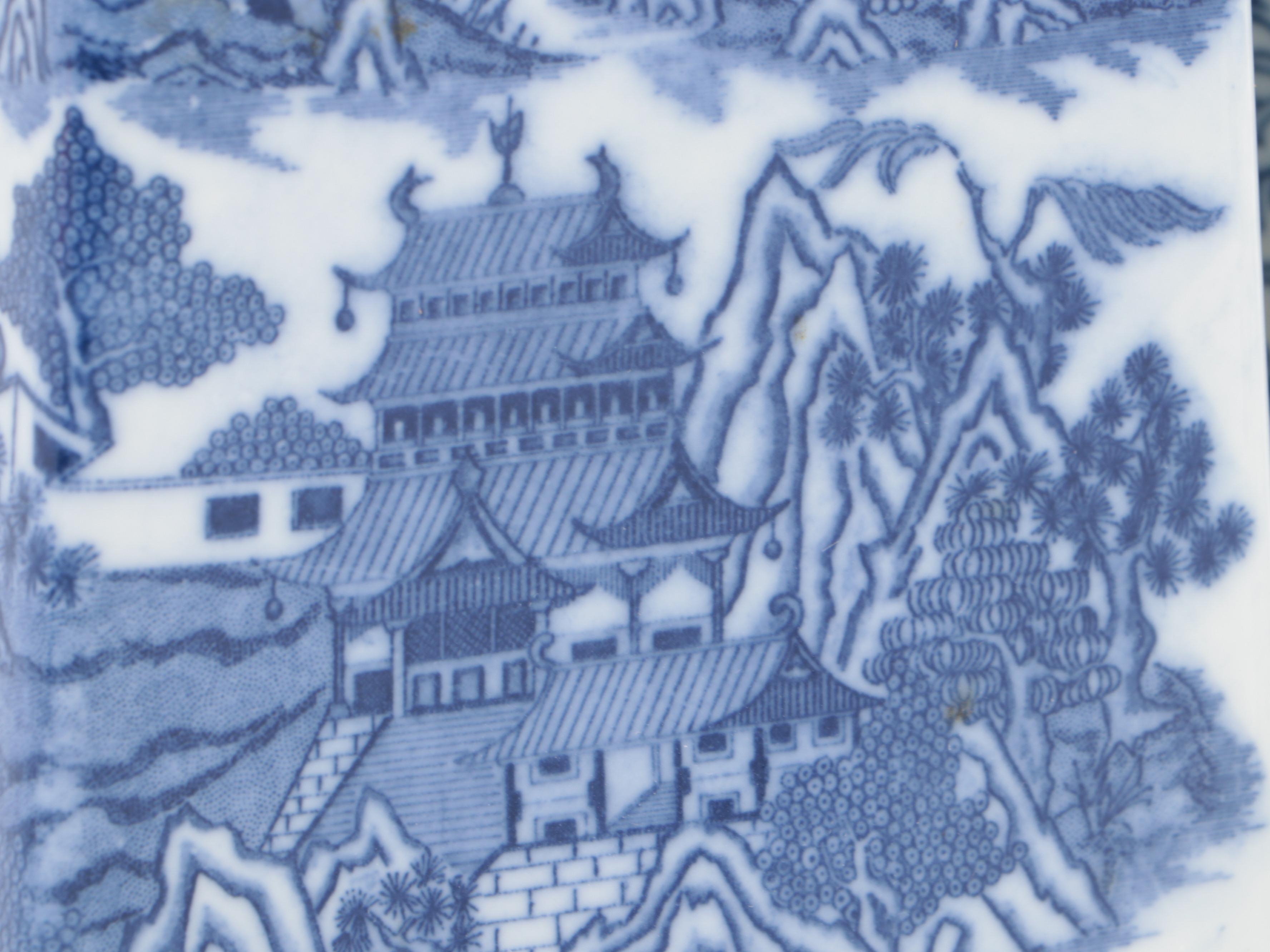 Ringtons Limited Tea Merchants and More Blue and White Ceramic Lidded Canisters