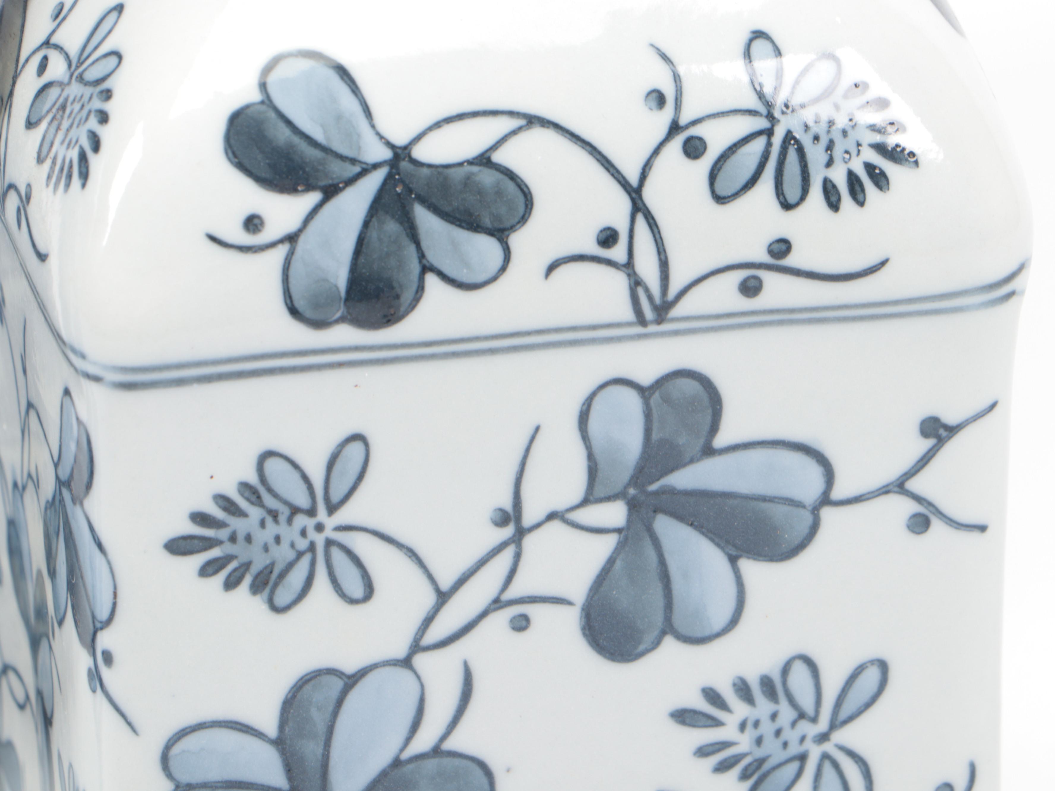 Ringtons Limited Tea Merchants and More Blue and White Ceramic Lidded Canisters