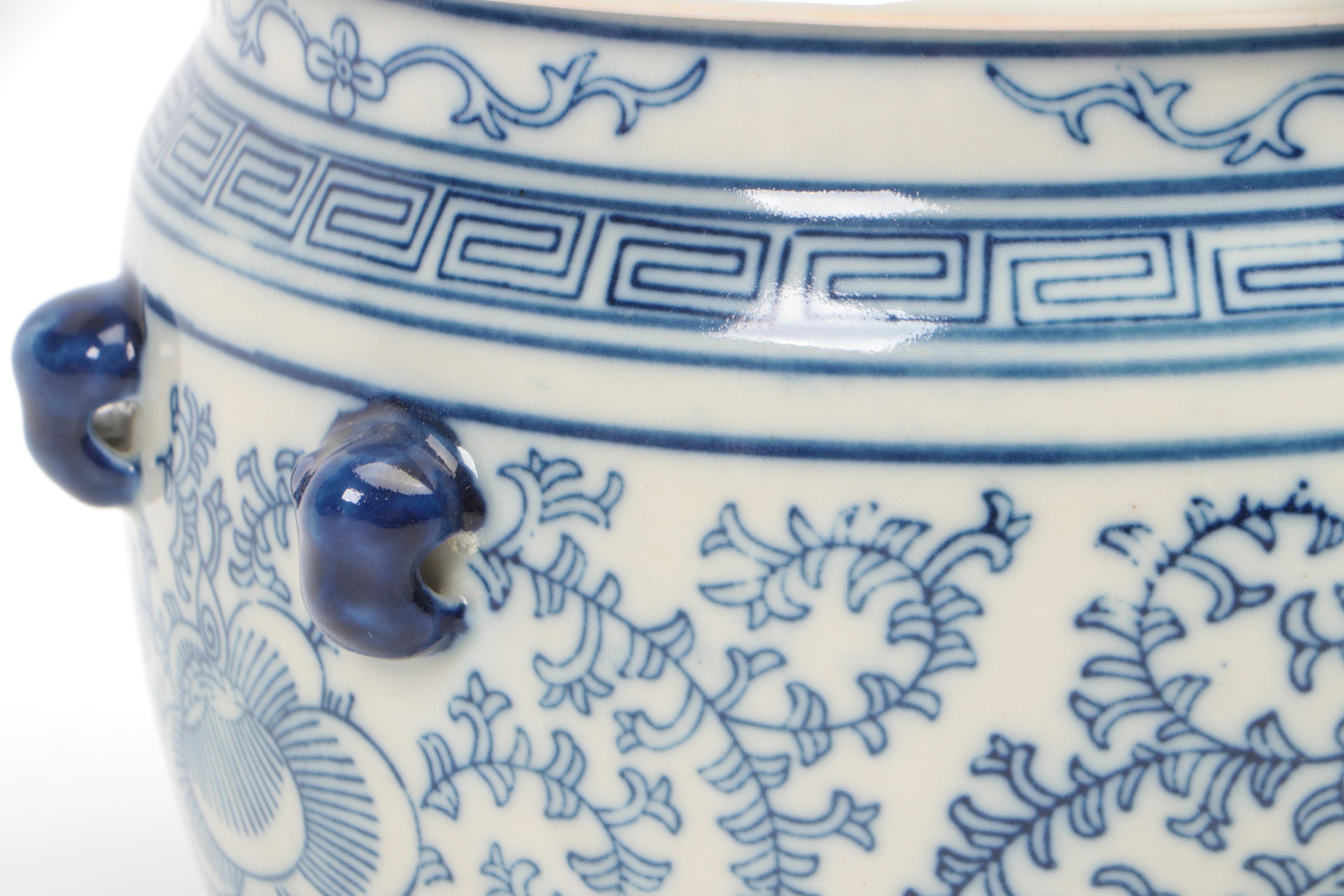 Ringtons Limited Tea Merchants and More Blue and White Ceramic Lidded Canisters