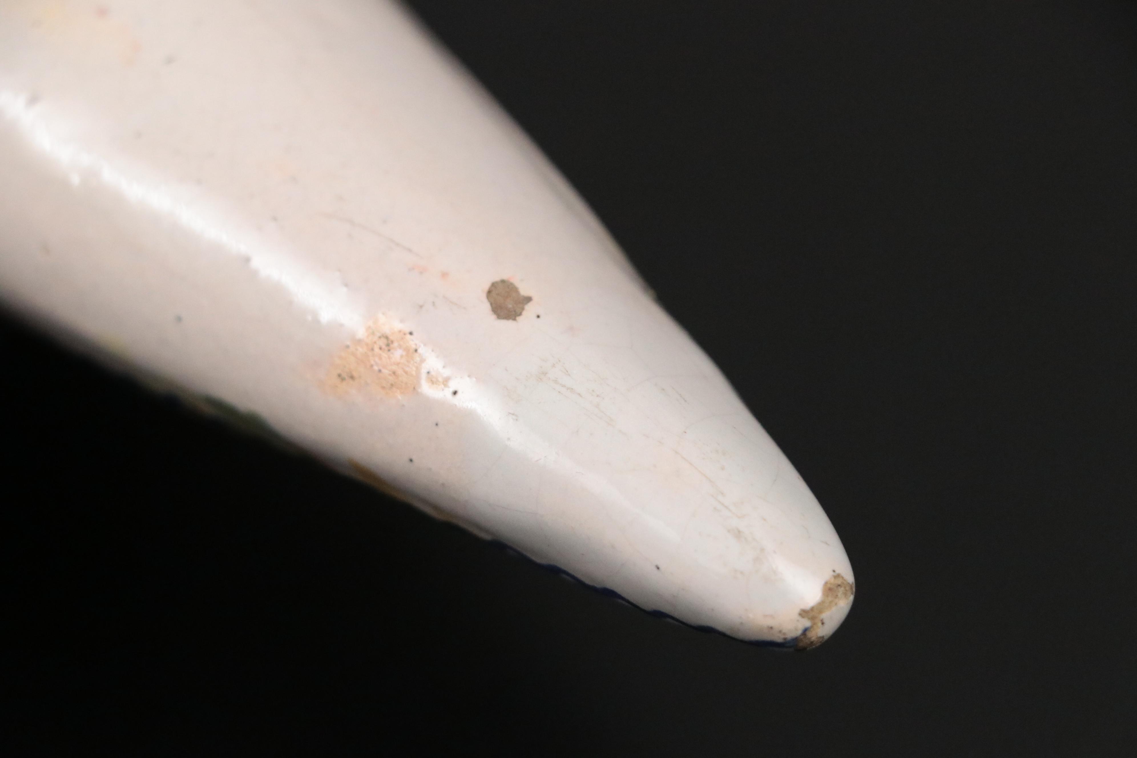 Vintage Quimper Style French Faience Wall Pocket