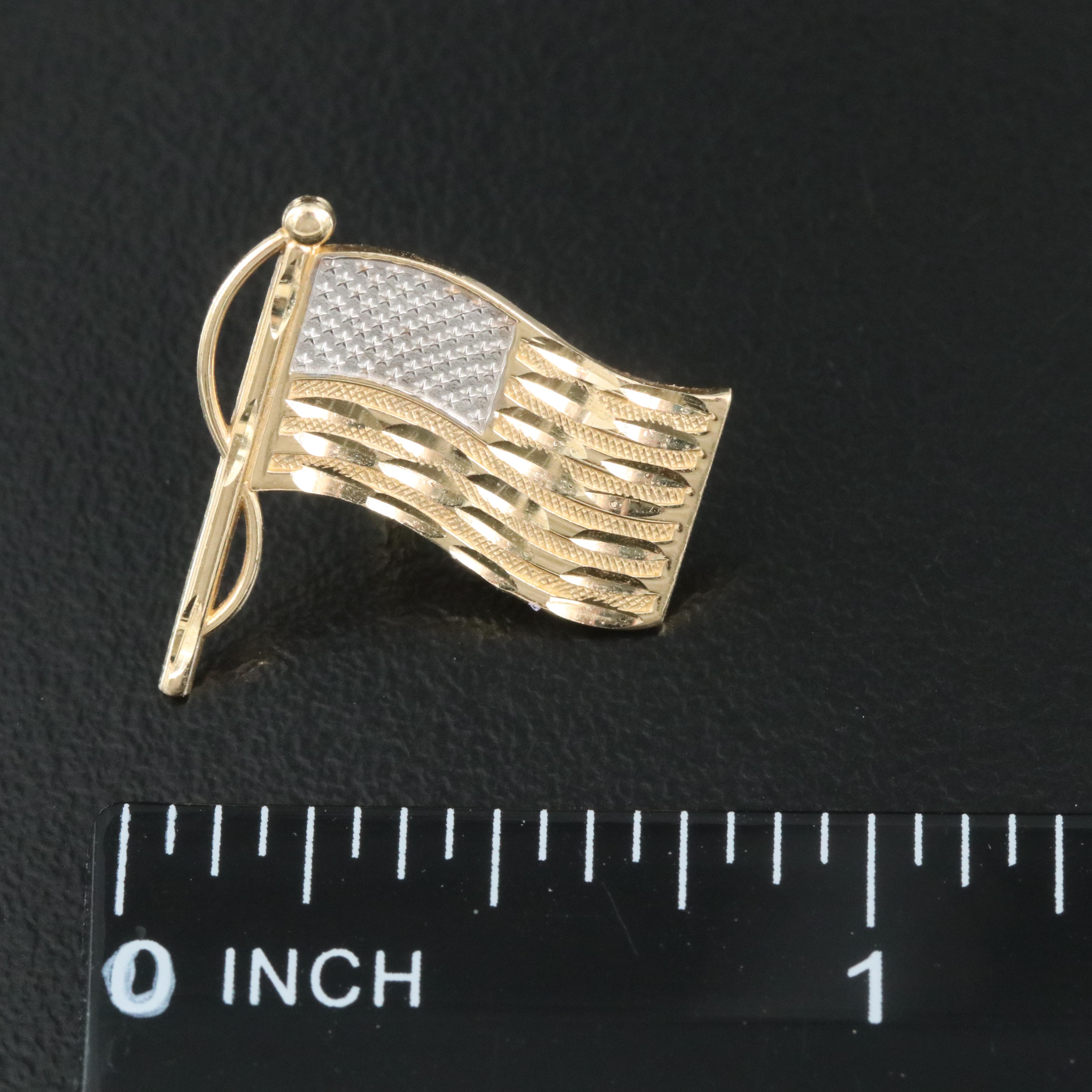 Michael Anthony 14K American Flag Pin