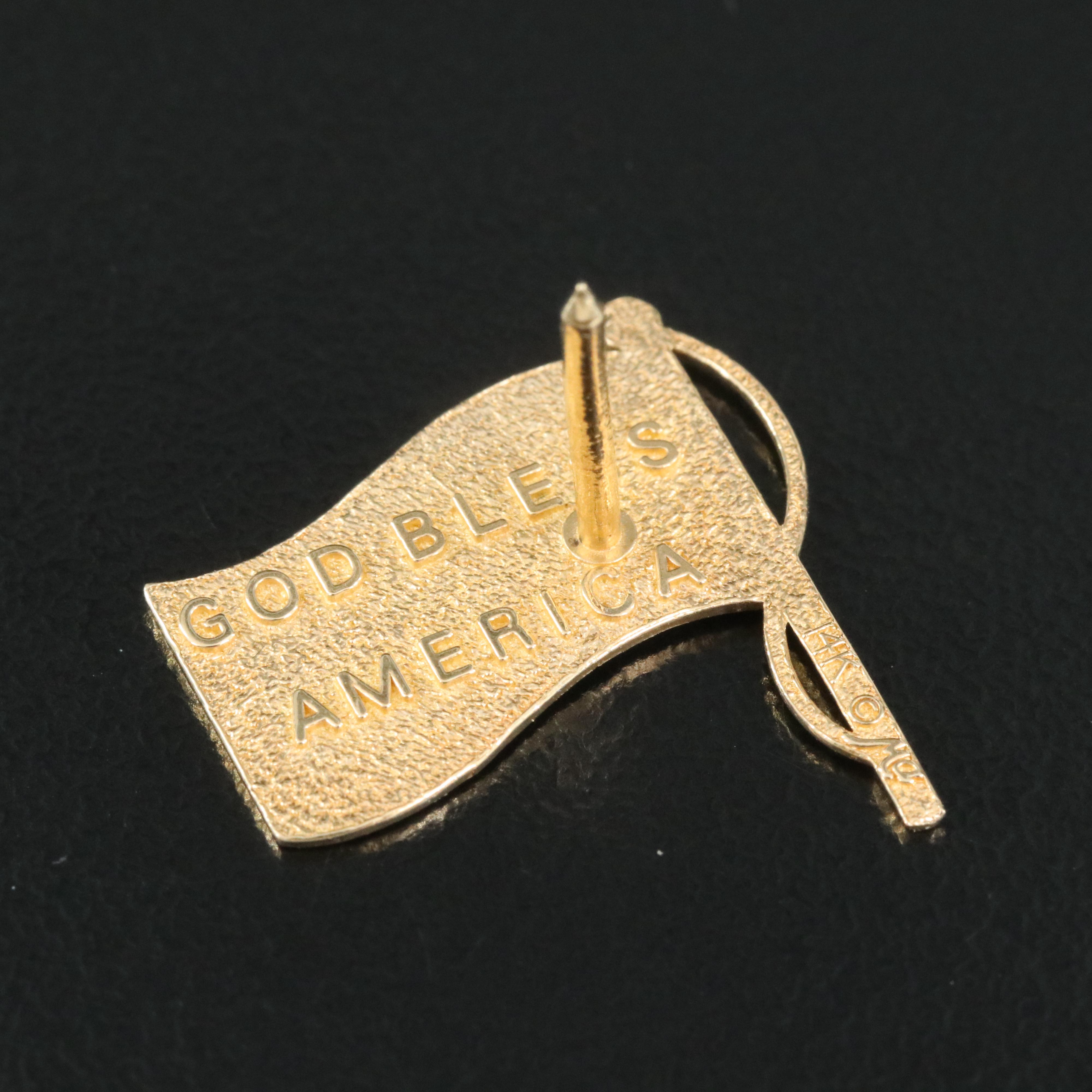 Michael Anthony 14K American Flag Pin