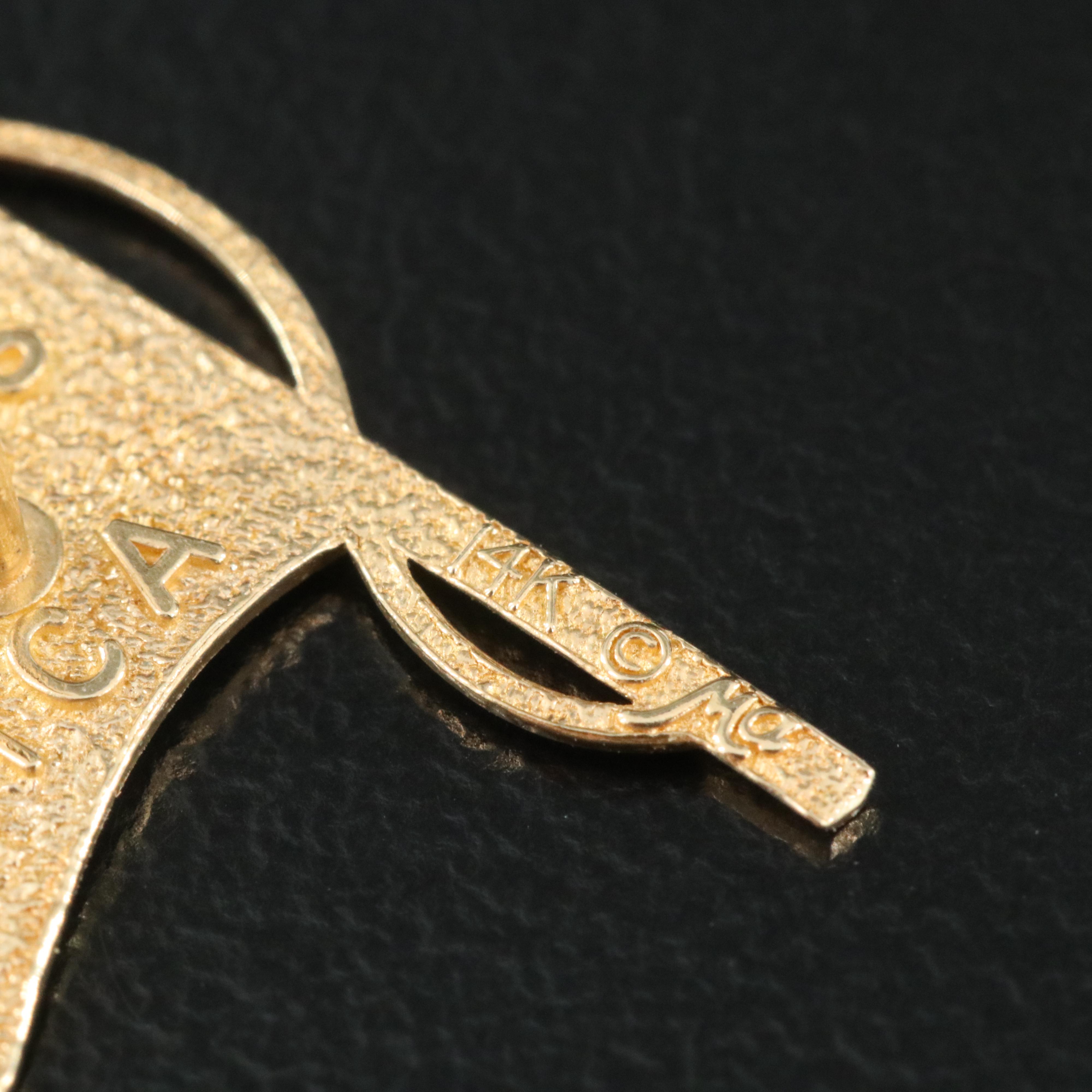 Michael Anthony 14K American Flag Pin