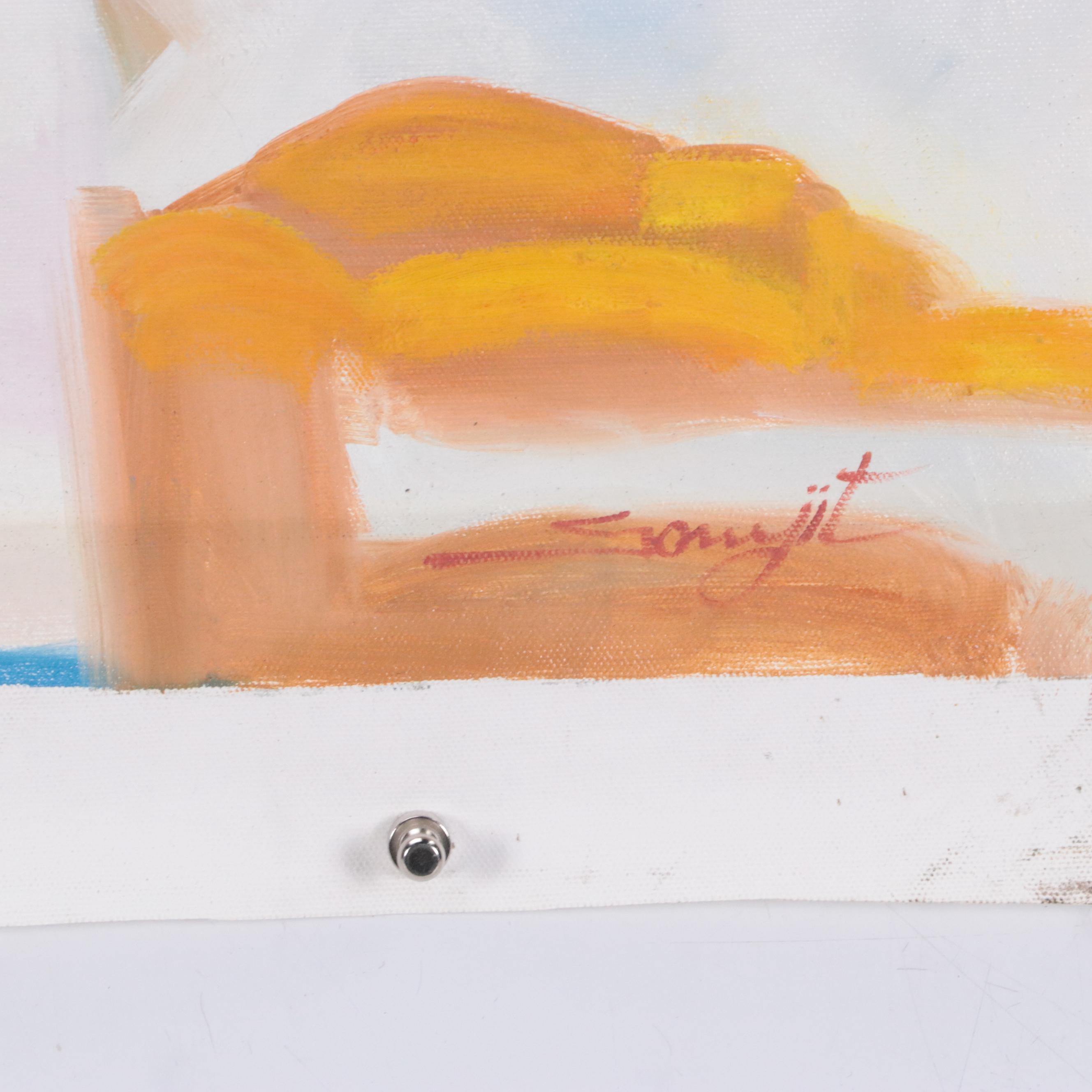 Sanjit Oil Painting of Audrey Hepburn from "Breakfast at Tiffany's"