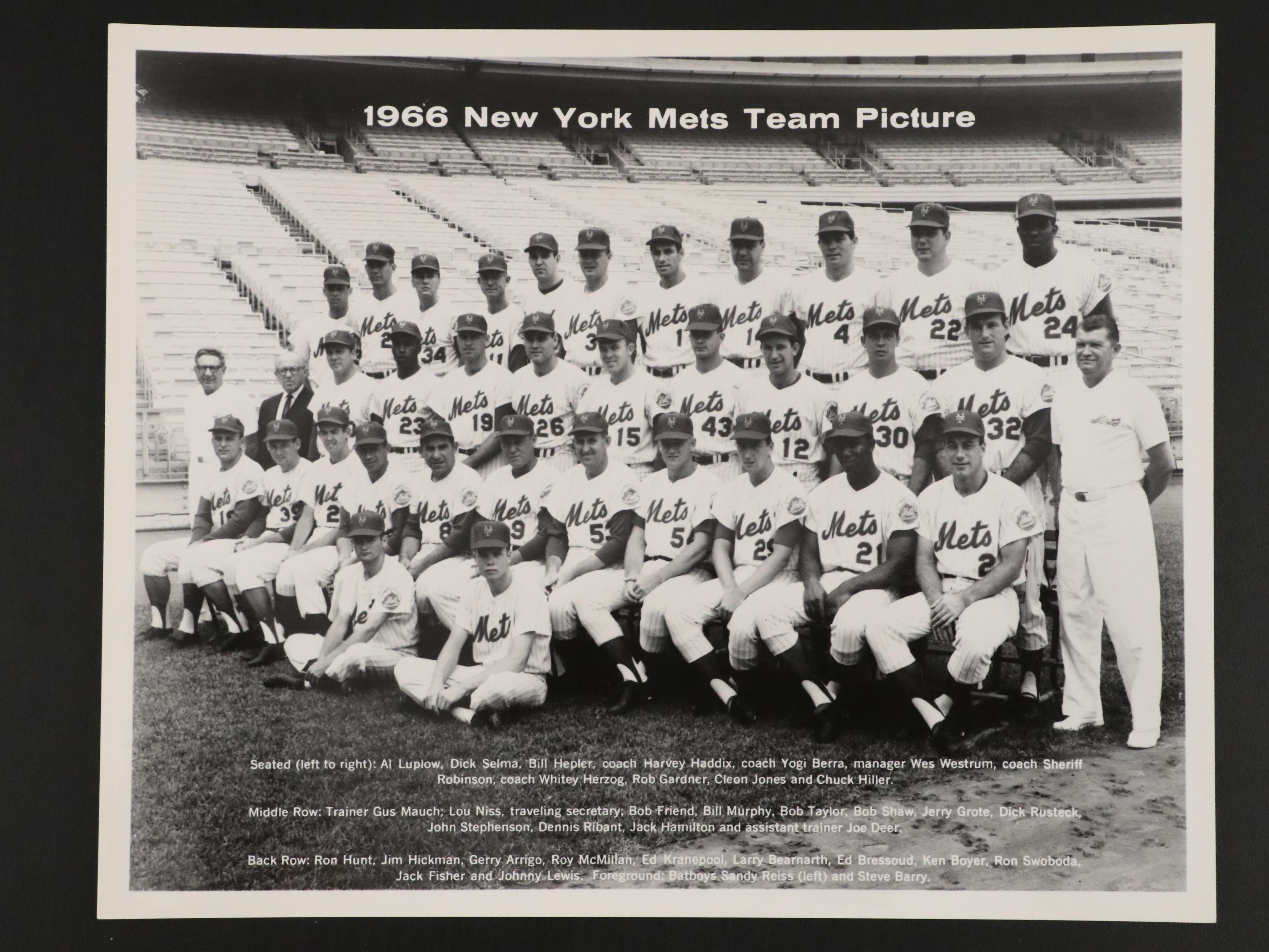 New York Mets, Cincinnati Reds, and More Team Baseball Prints, 1950s–1970s