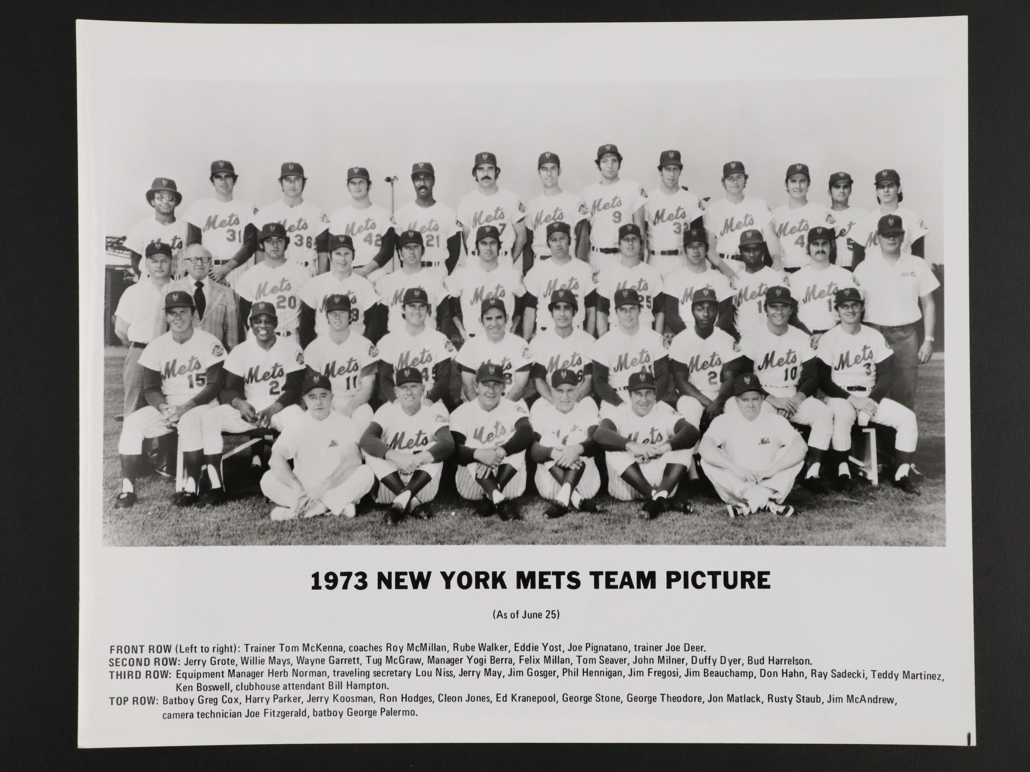 New York Mets, Cincinnati Reds, and More Team Baseball Prints, 1950s–1970s