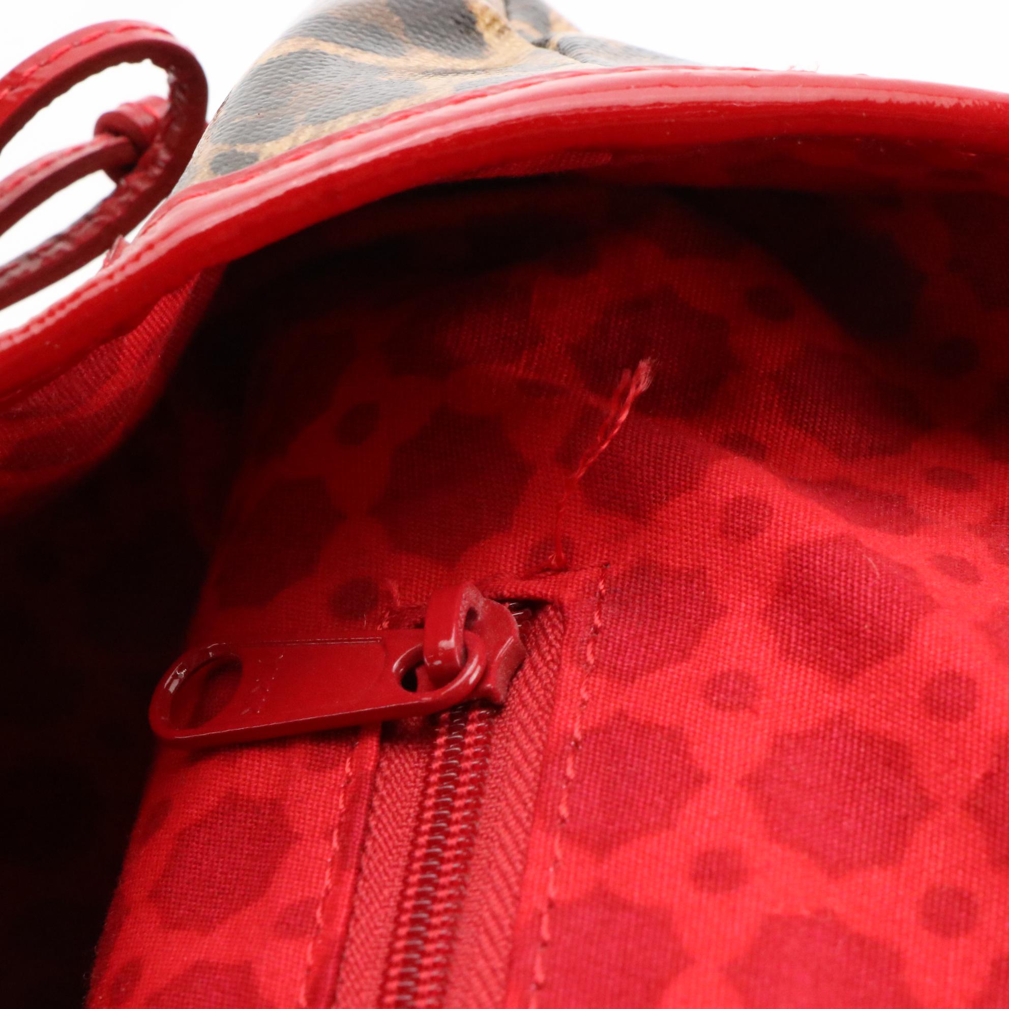 Brighton Whitney in Leopard Print Coated Canvas and Valencia Embroidered Bag