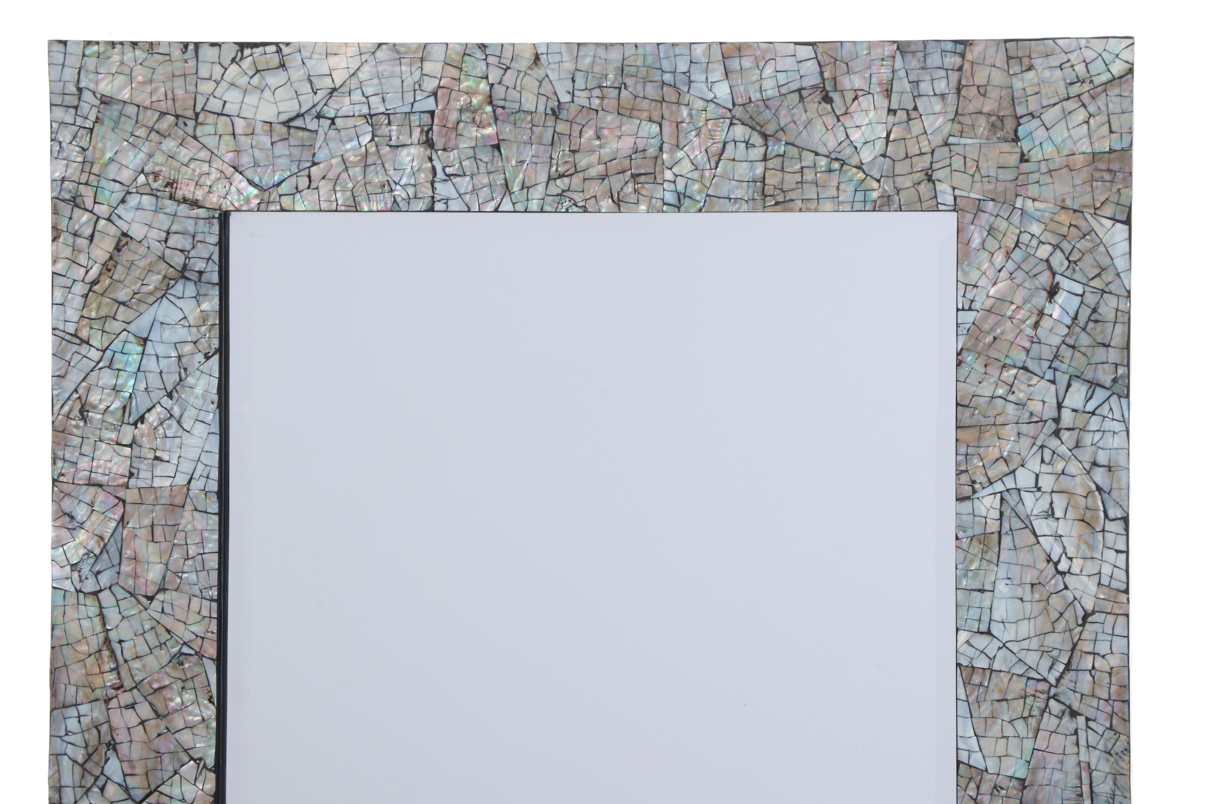 Pier 1 Imports Mosaic Abalone Shell Frame Wall Mirror