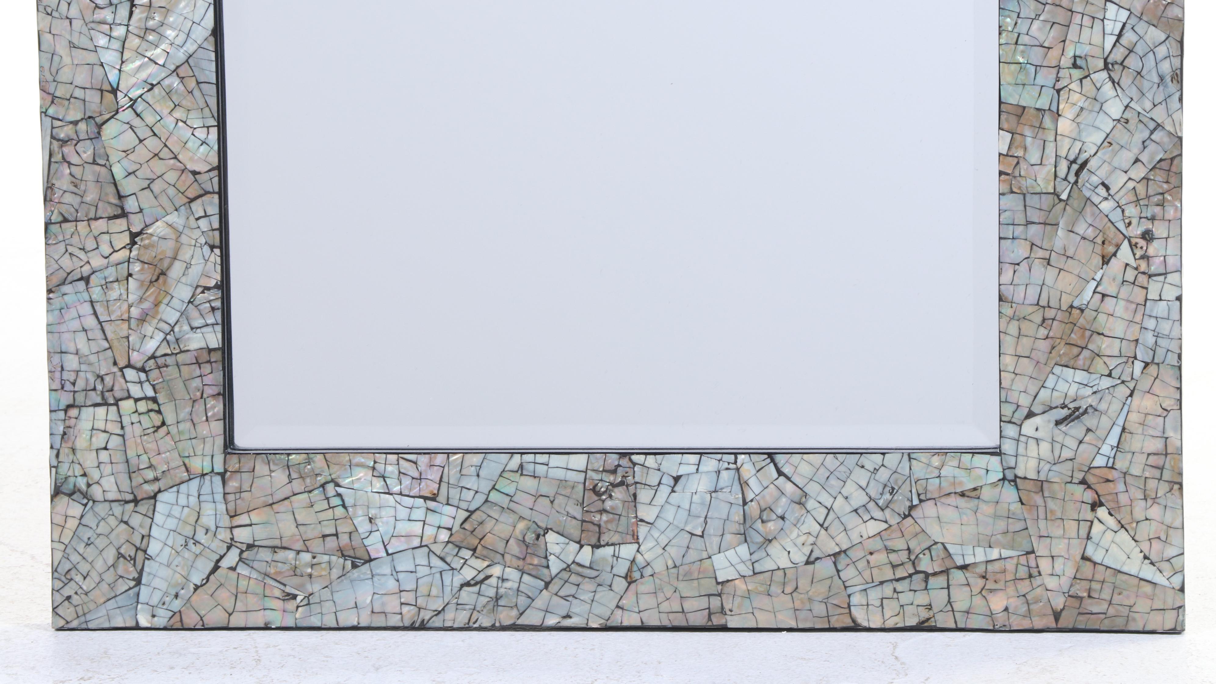 Pier 1 Imports Mosaic Abalone Shell Frame Wall Mirror