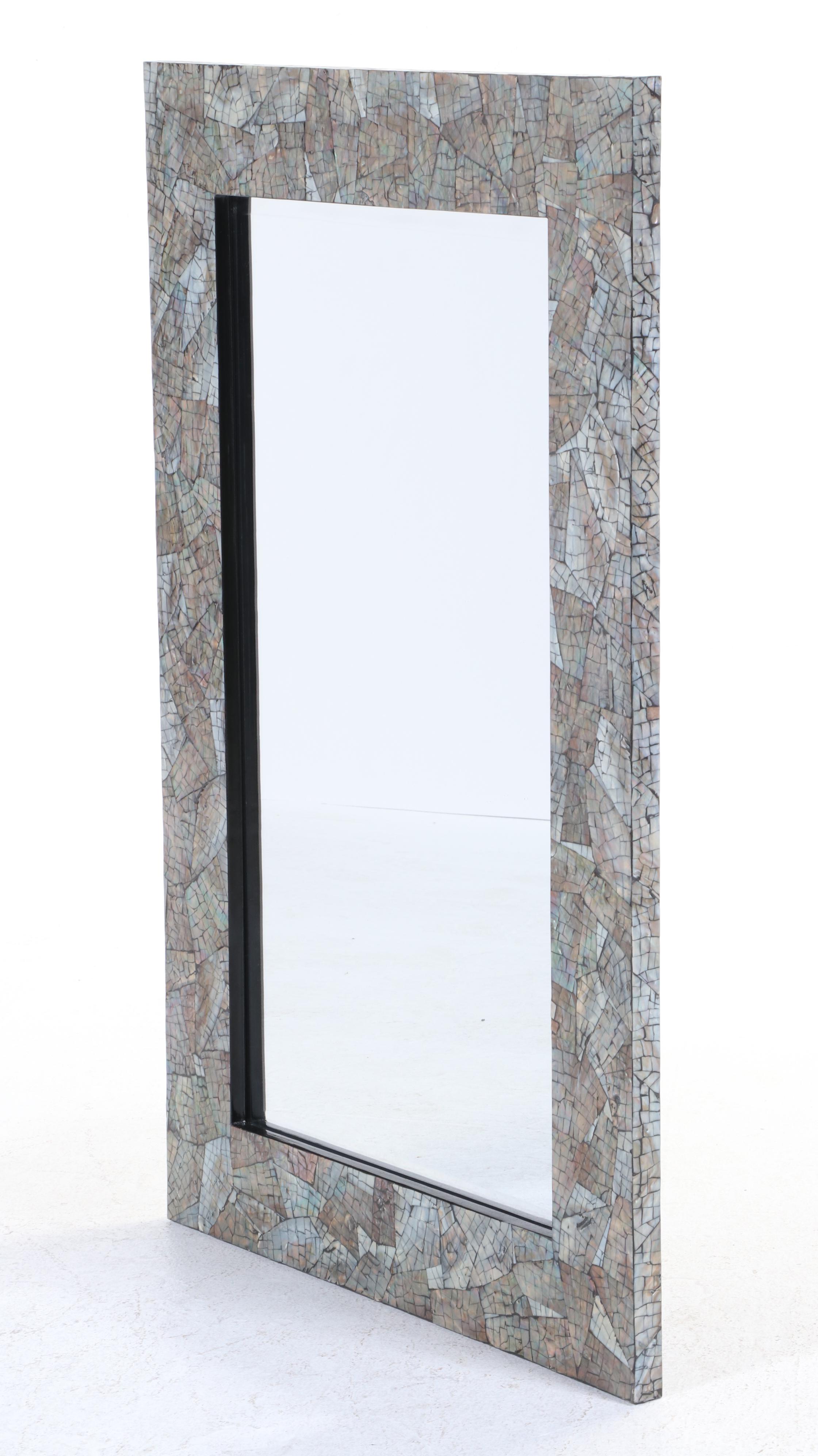 Pier 1 Imports Mosaic Abalone Shell Frame Wall Mirror