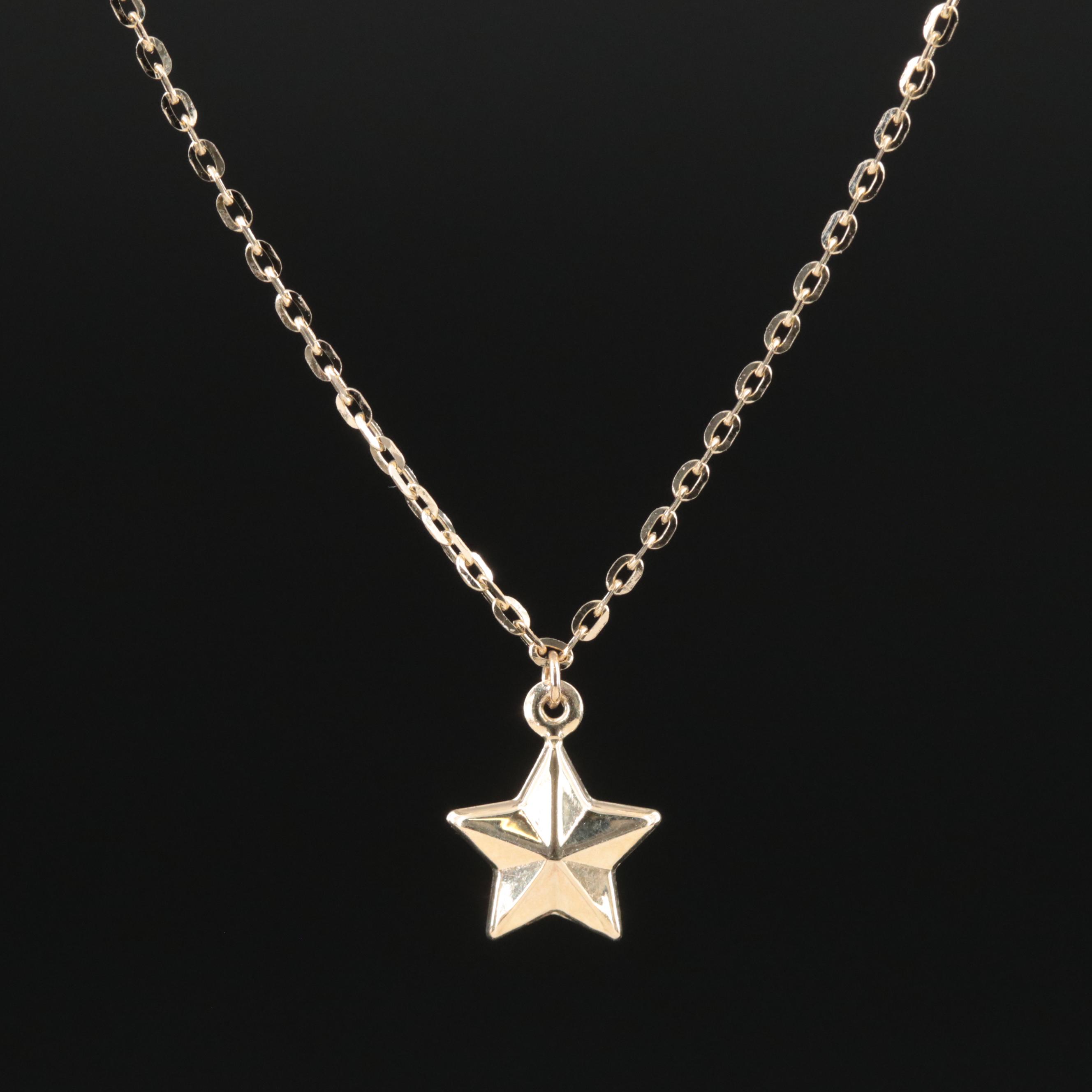 14K Star Necklace