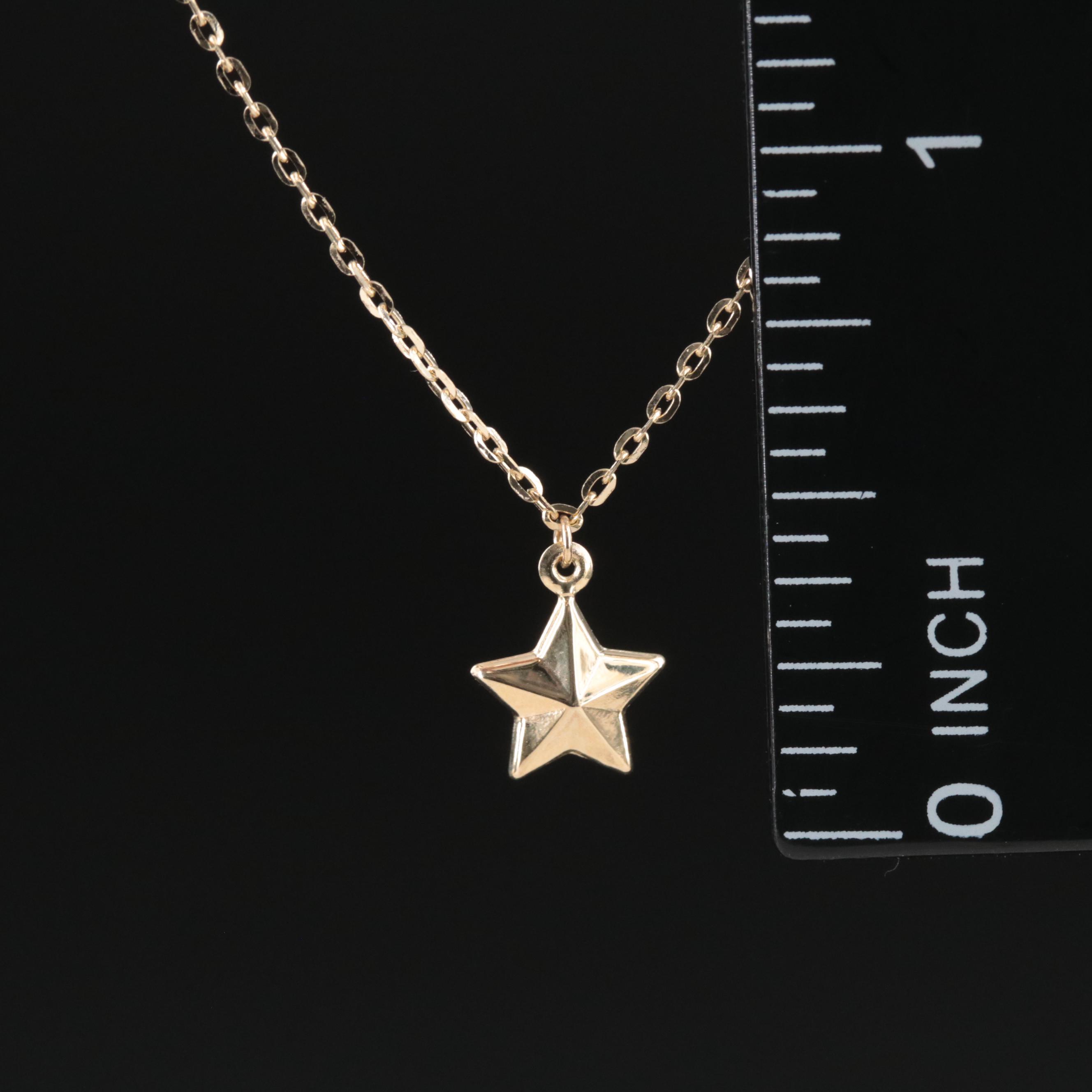 14K Star Necklace