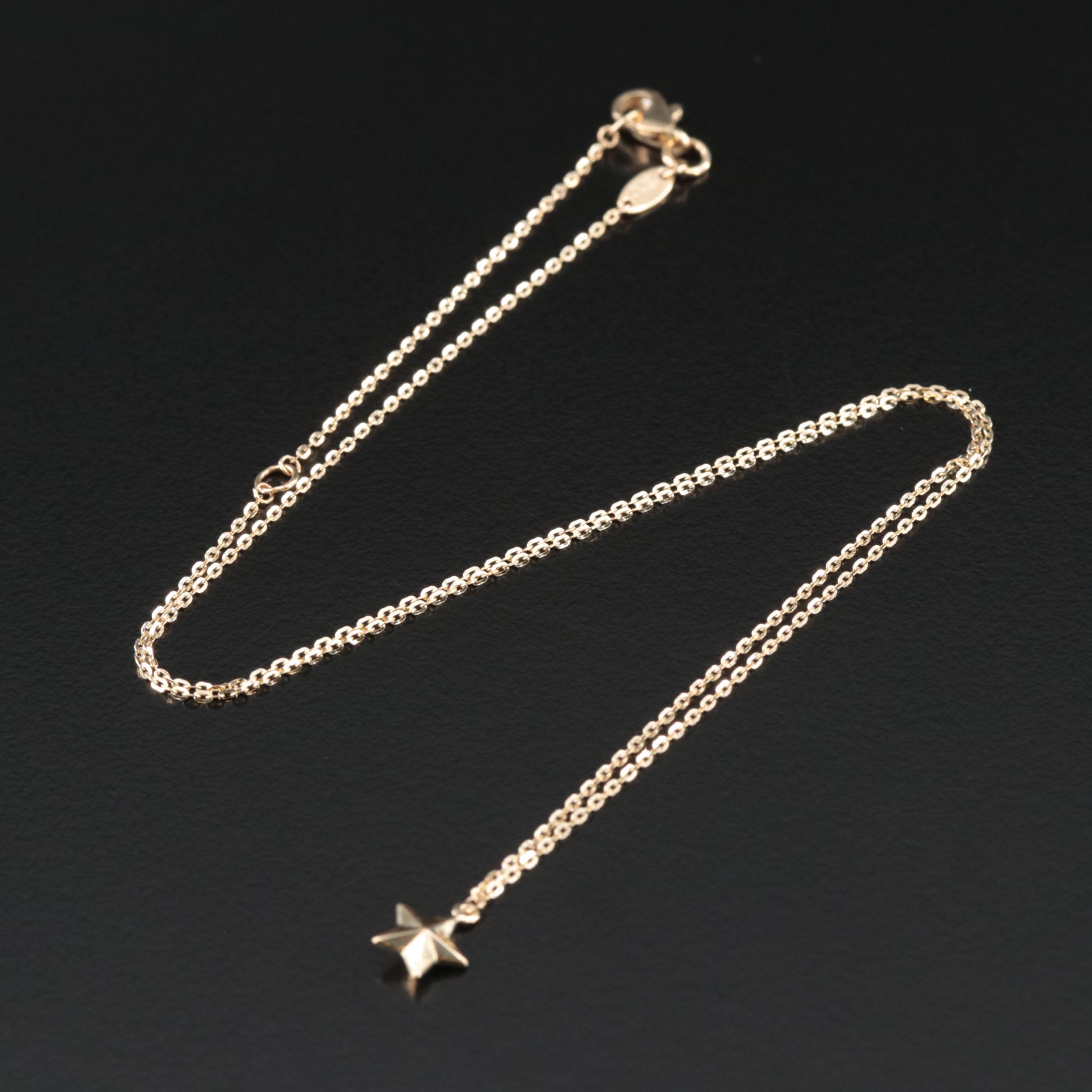 14K Star Necklace