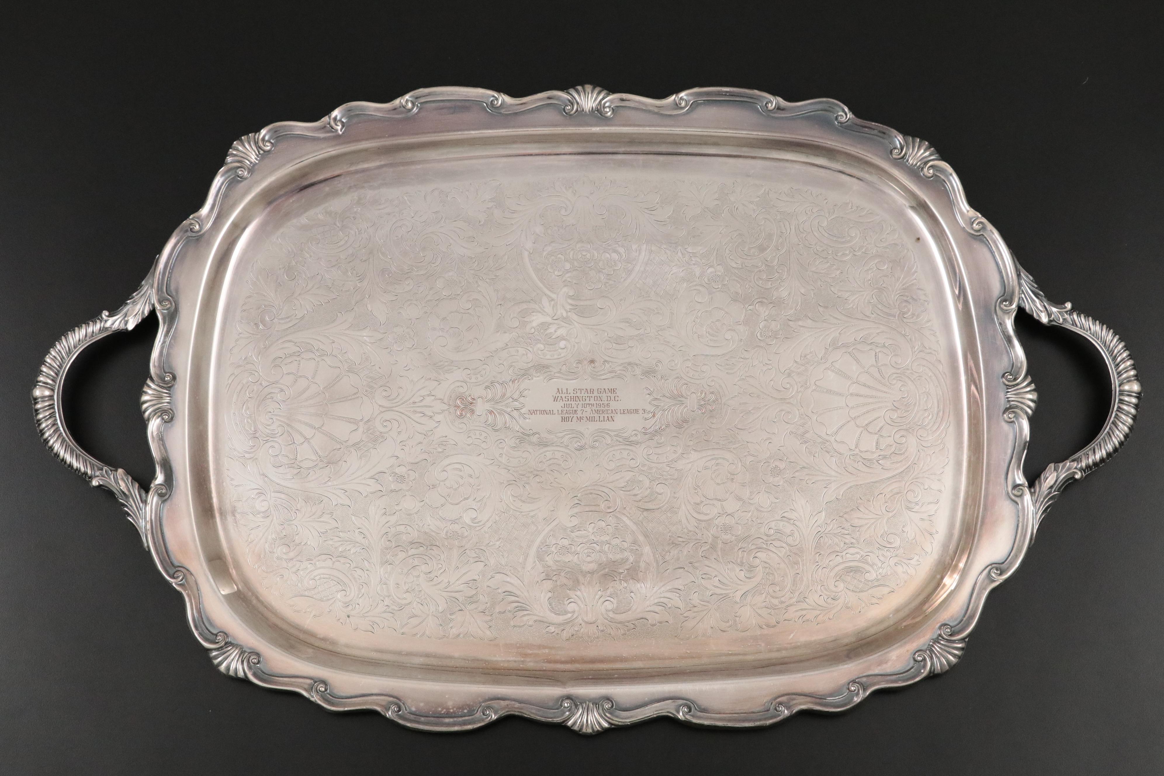 1956 Roy McMillan All-Star Game Silver Plate Tea Set