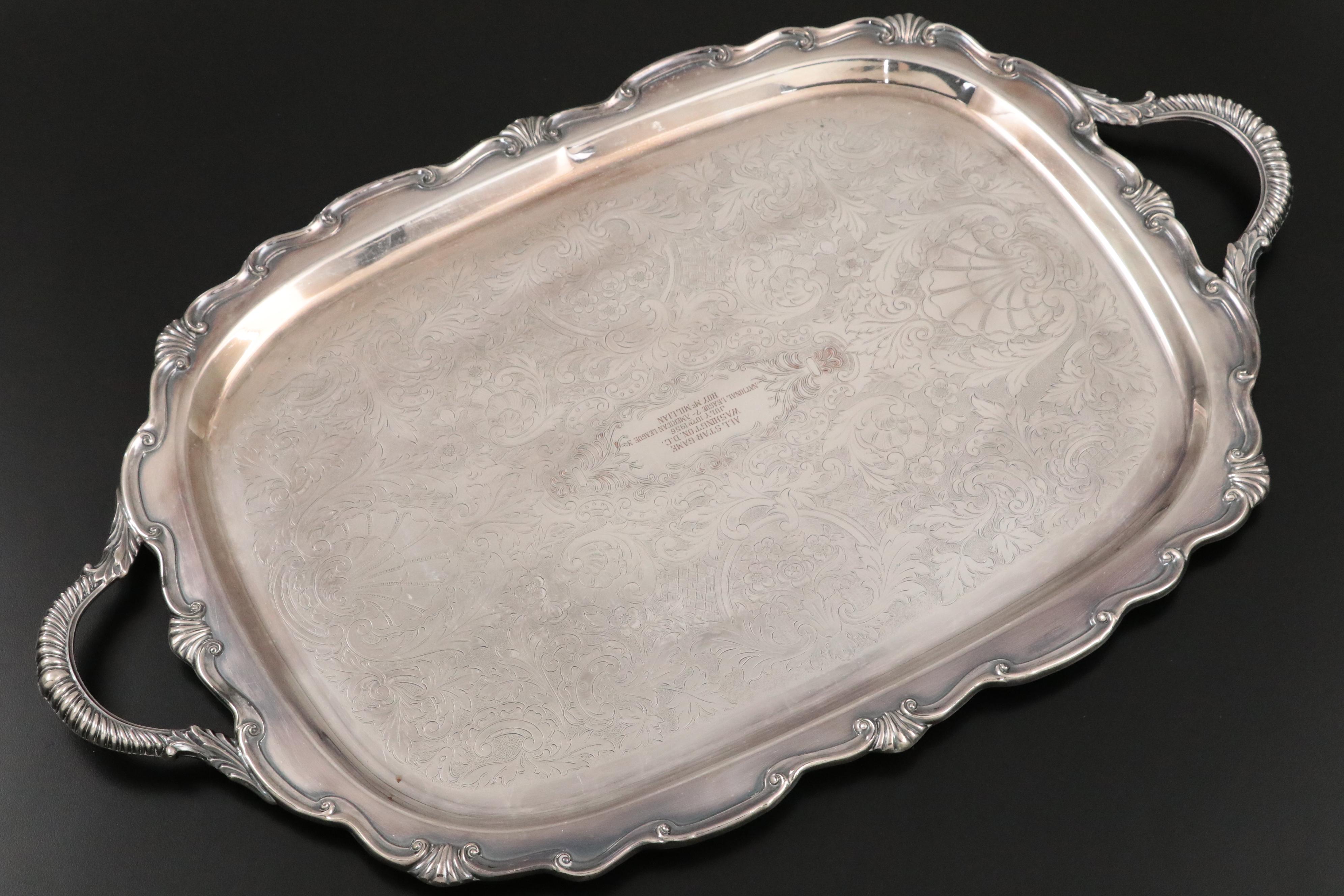 1956 Roy McMillan All-Star Game Silver Plate Tea Set