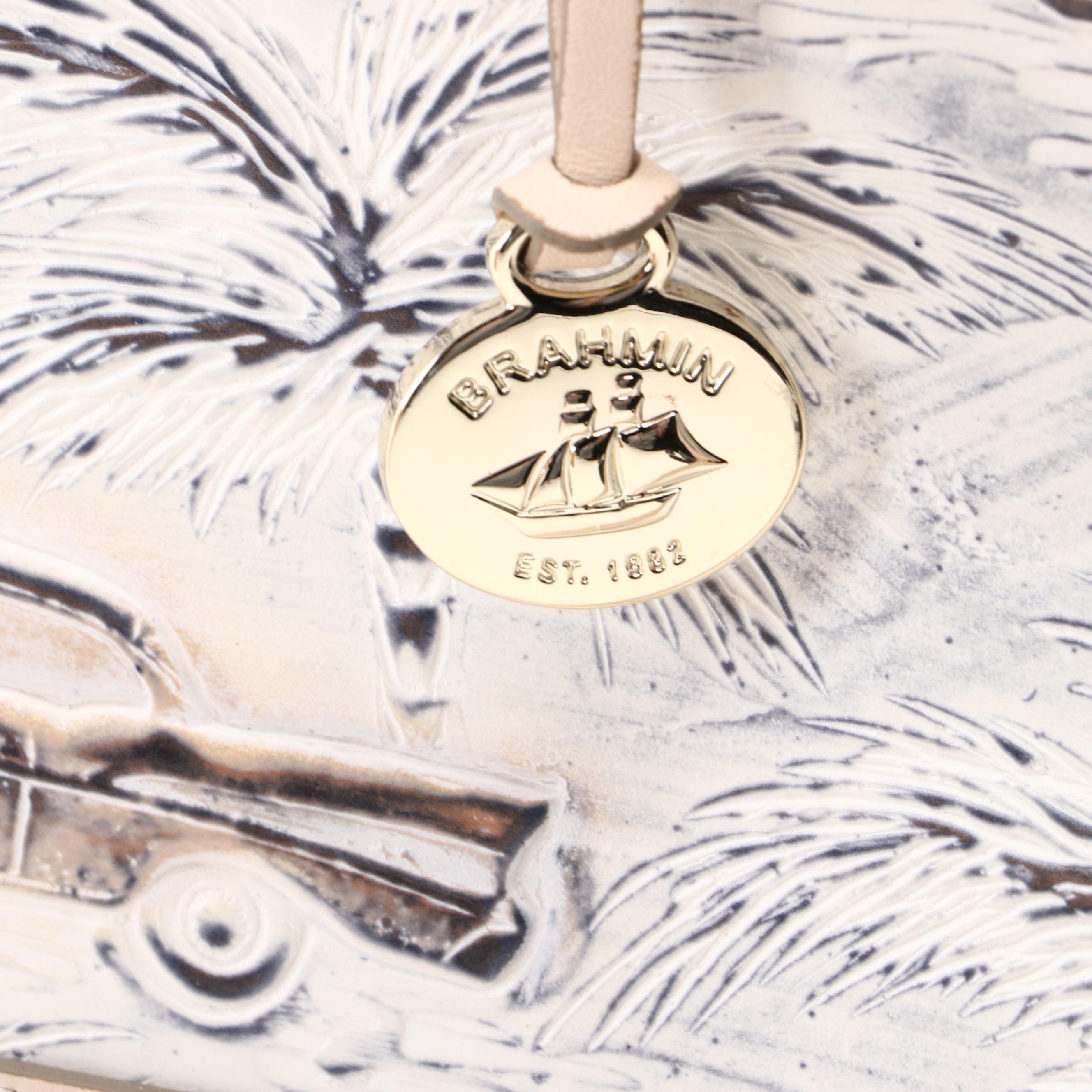 Brahmin Copa Cabana Vintage Car & Palm Trees Embossed Bags with Matching Wallet