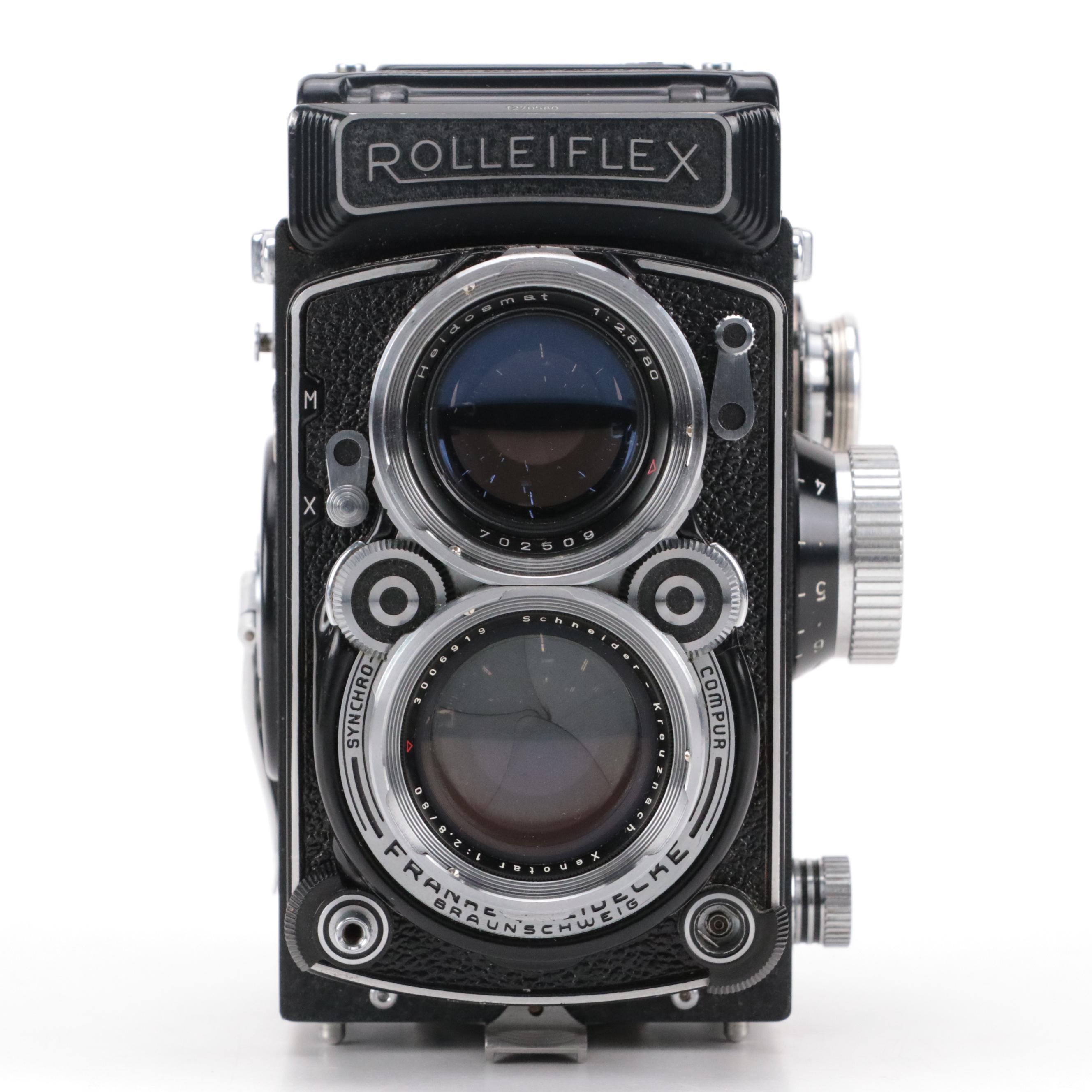 Rollei Rolleiflex Camera with Leather Case
