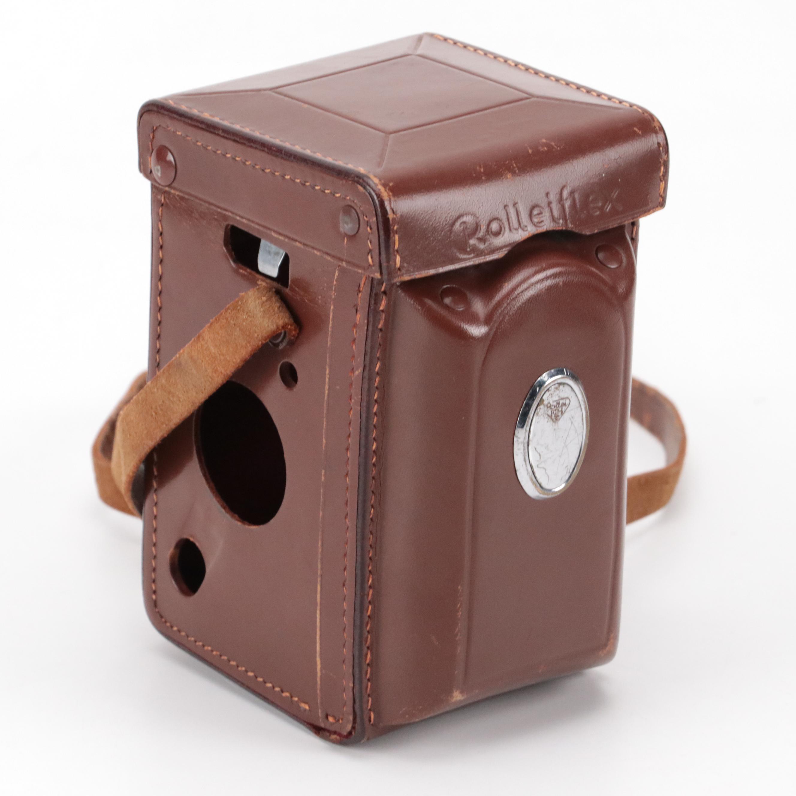 Rollei Rolleiflex Camera with Leather Case