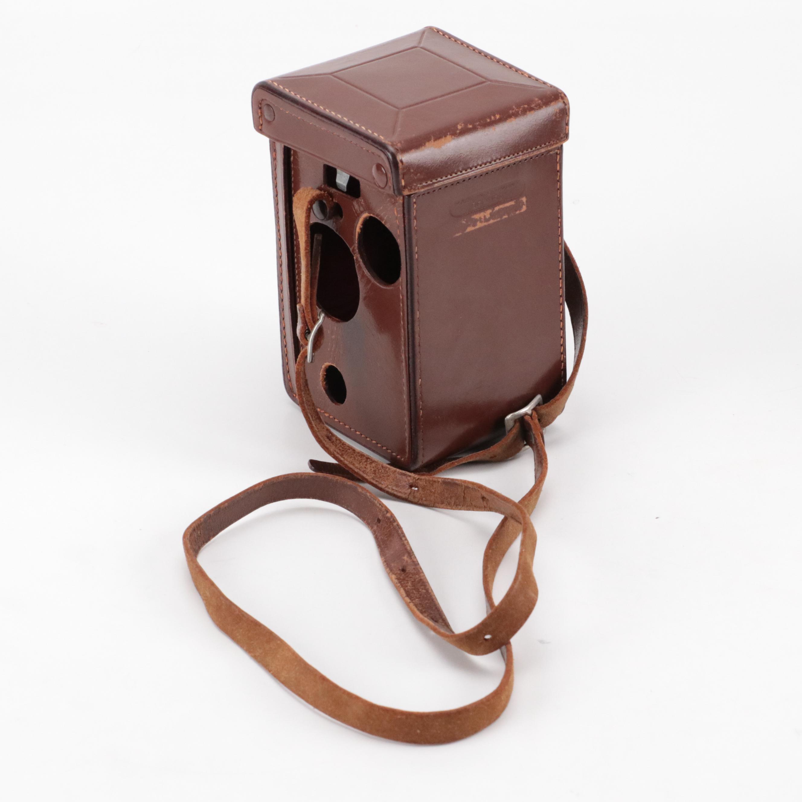 Rollei Rolleiflex Camera with Leather Case