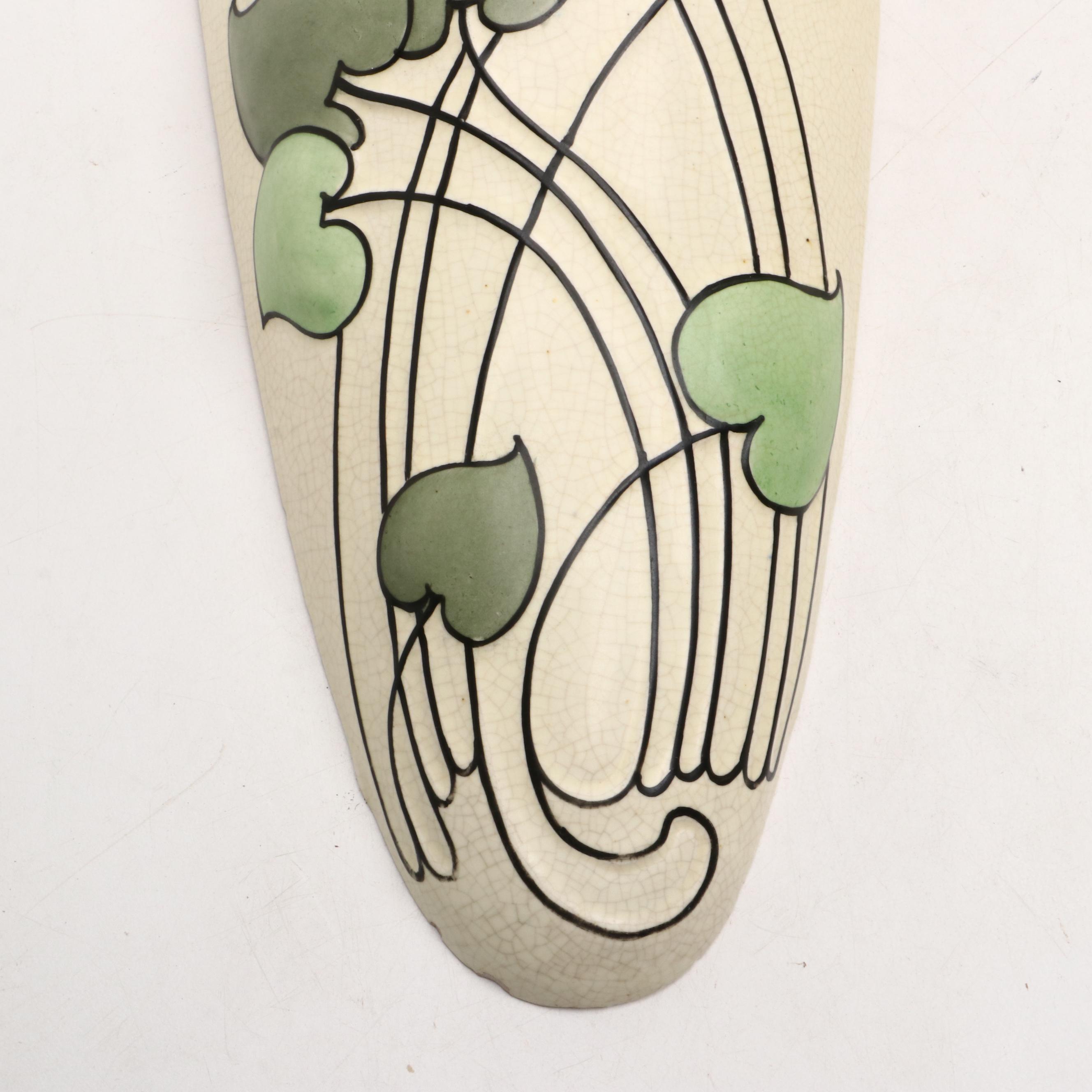 Roseville Pottery Creamware "Persian" Ceramic Wall Pockets, Early 20th Century